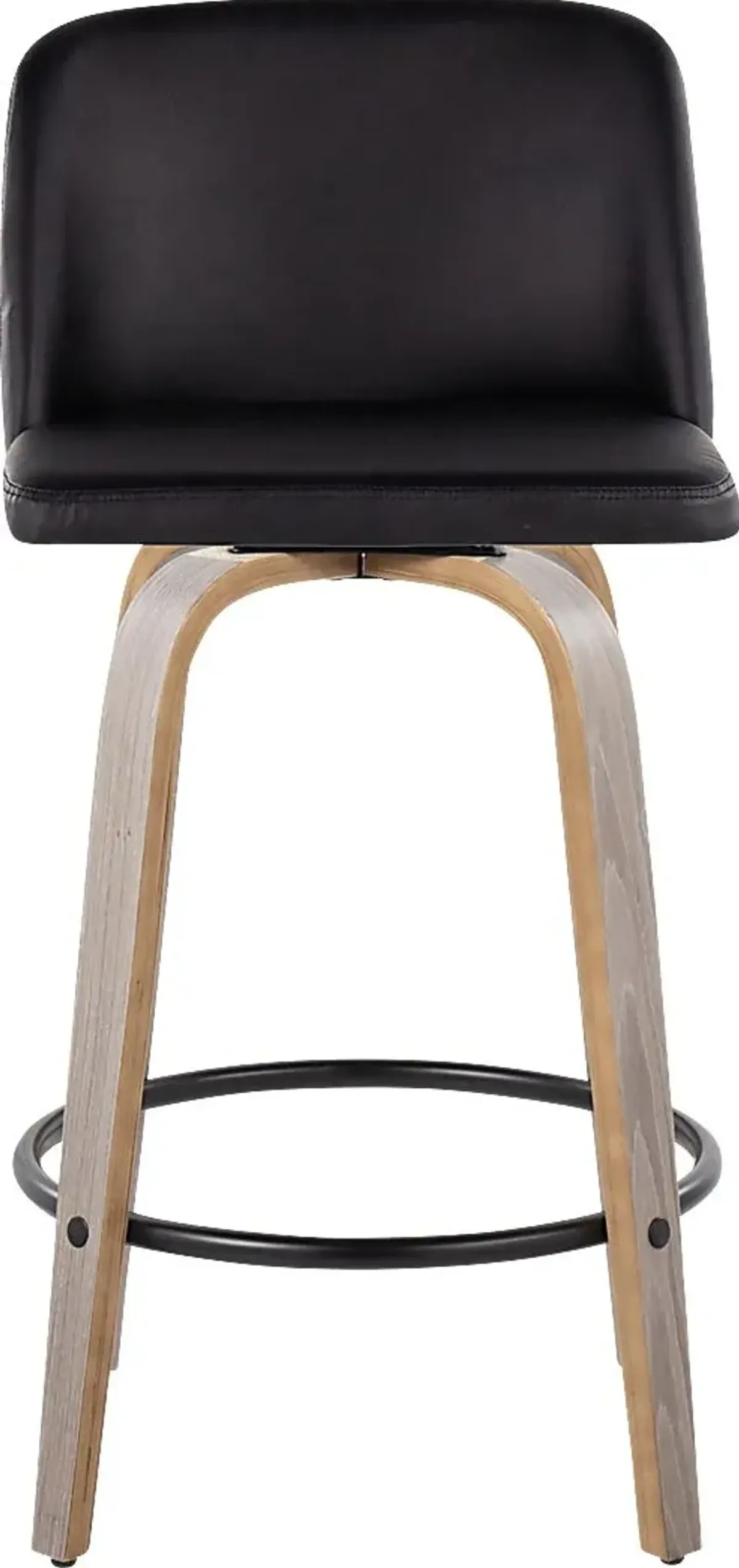 Clyo X Black Swivel Counter Height Stool, Set of 2