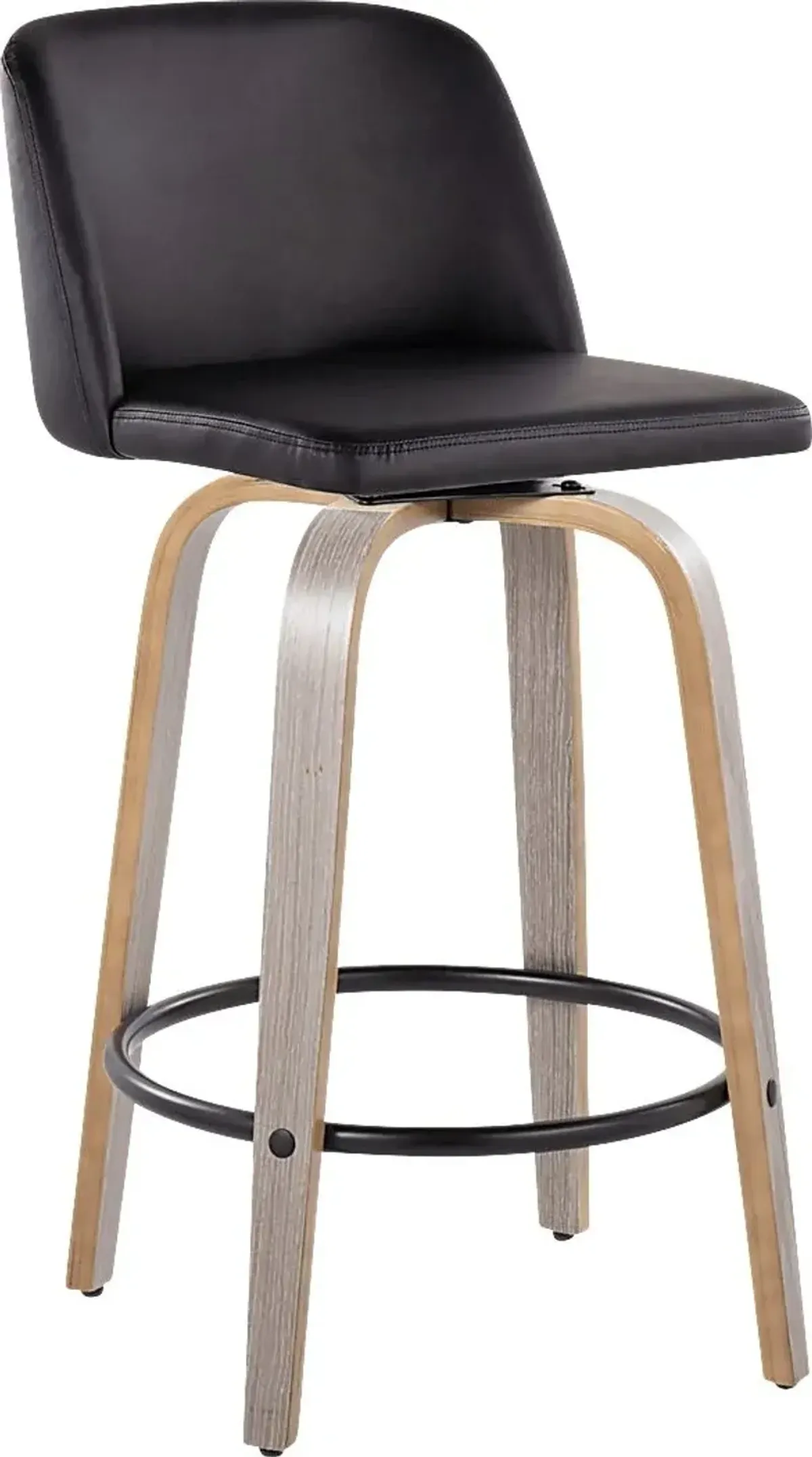 Clyo X Black Swivel Counter Height Stool, Set of 2