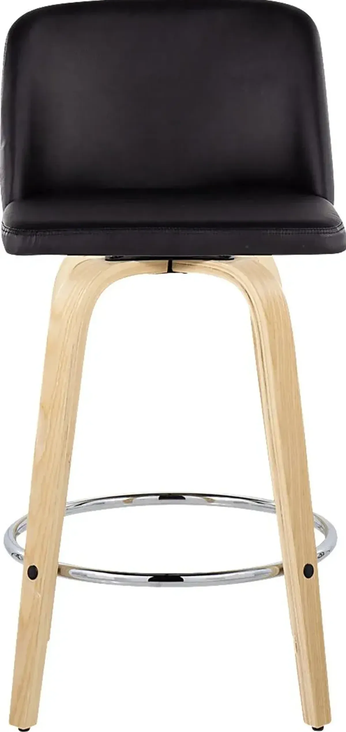 Clyo IX Black Swivel Counter Height Stool, Set of 2