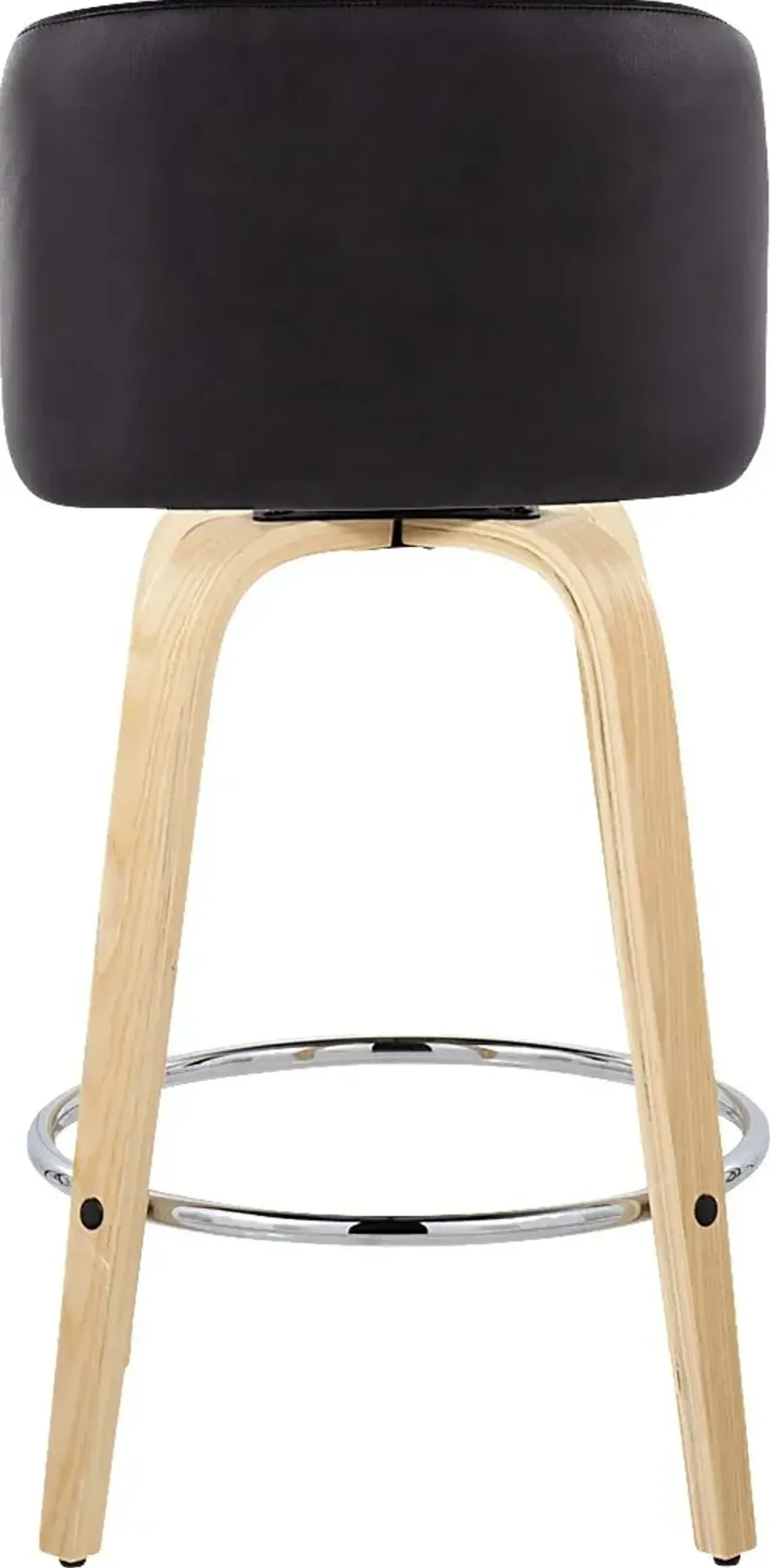 Clyo IX Black Swivel Counter Height Stool, Set of 2