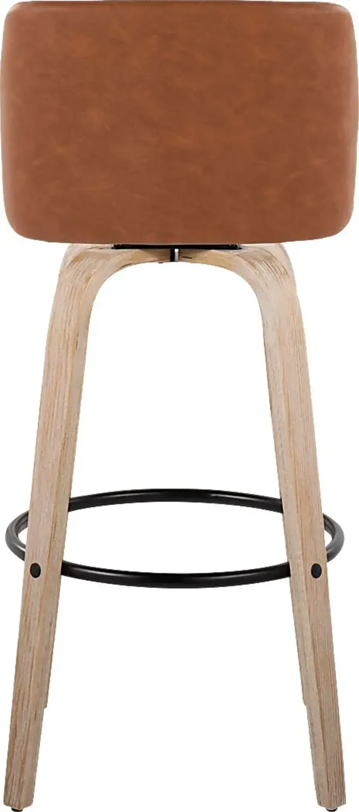 Clyo XII Camel Swivel Barstool, Set of 2