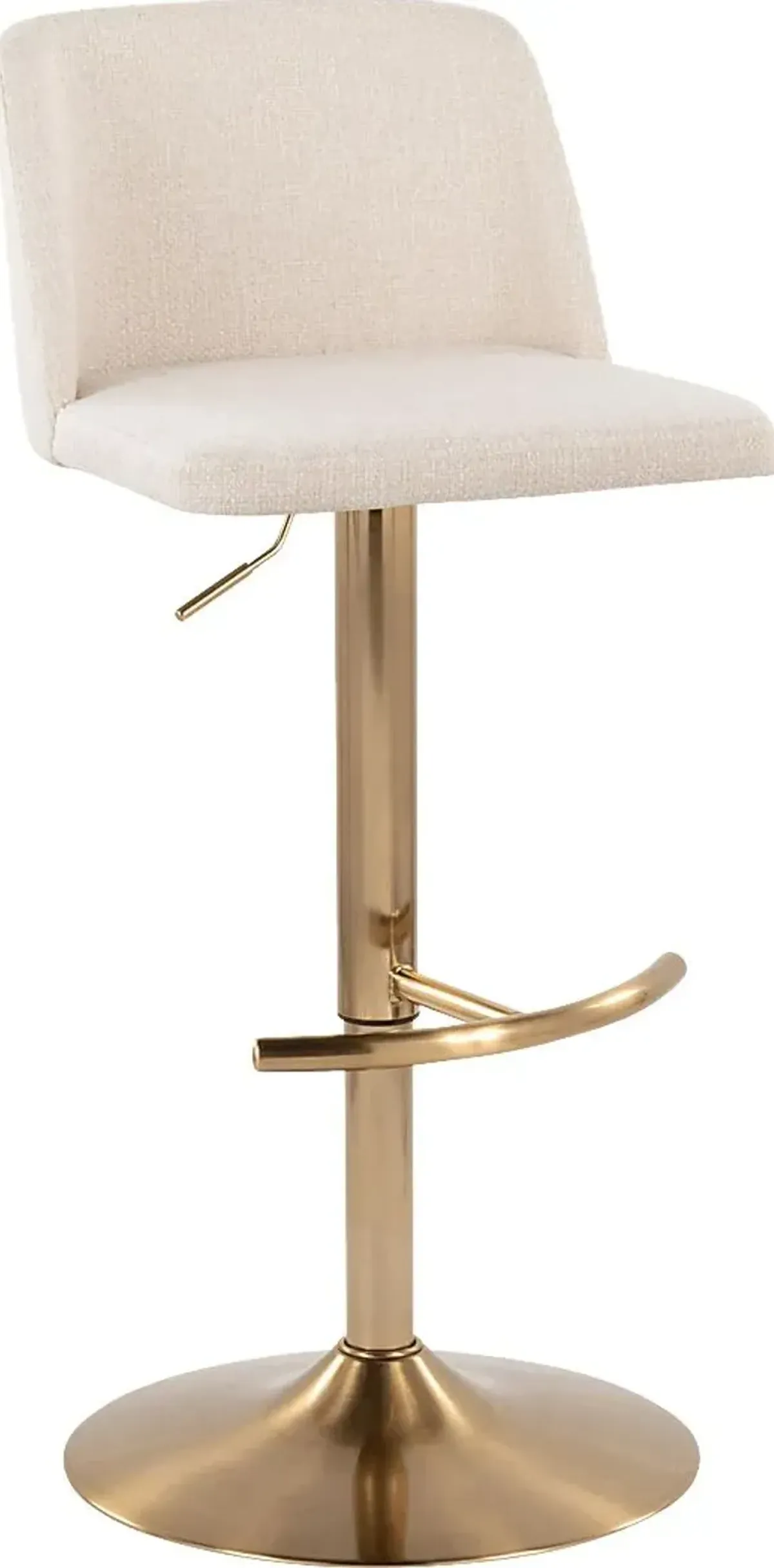 Clyo XIV Cream Adjustable Barstool, Set of 2