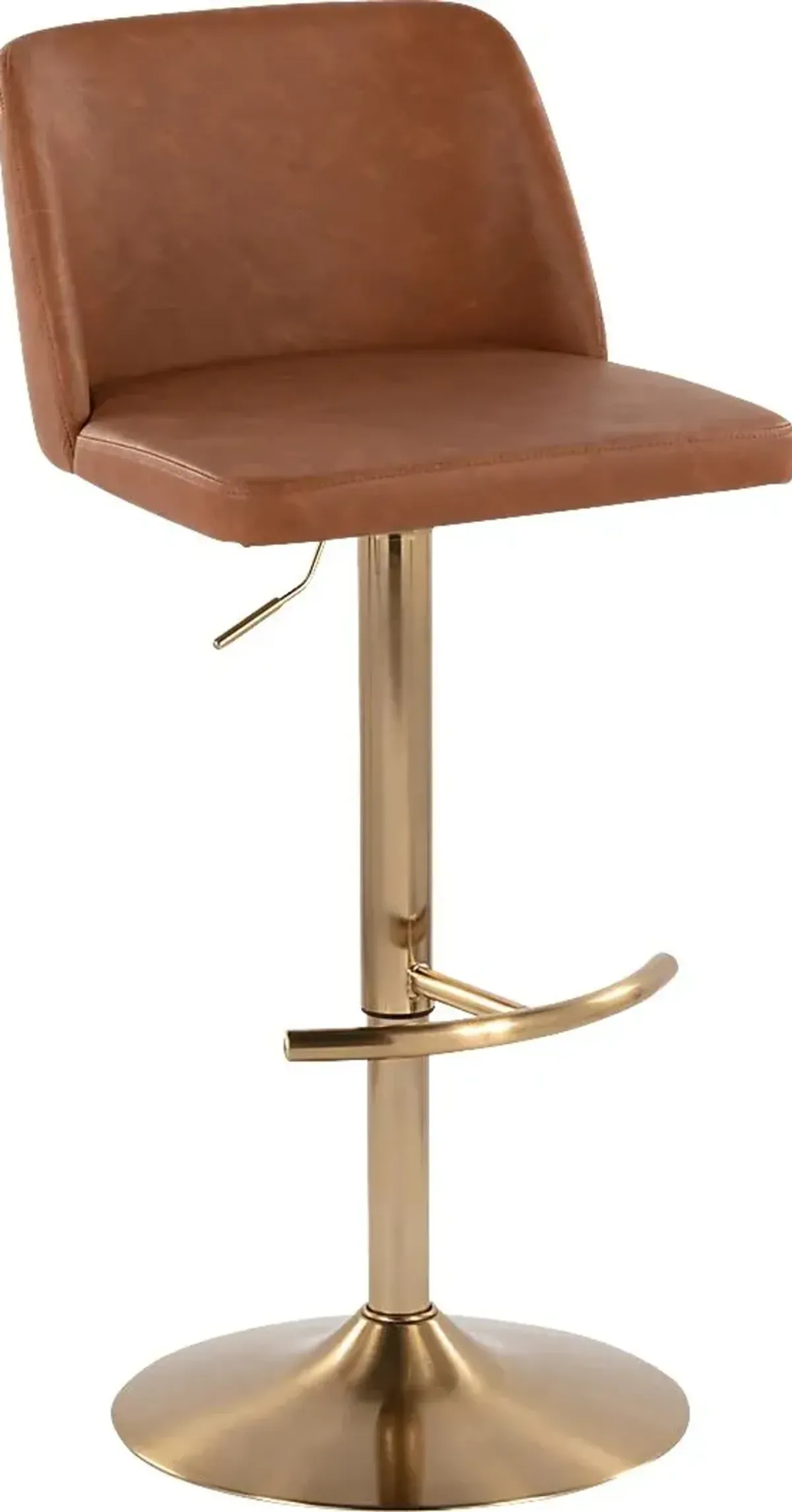 Clyo XV Camel Adjustable Barstool, Set of 2