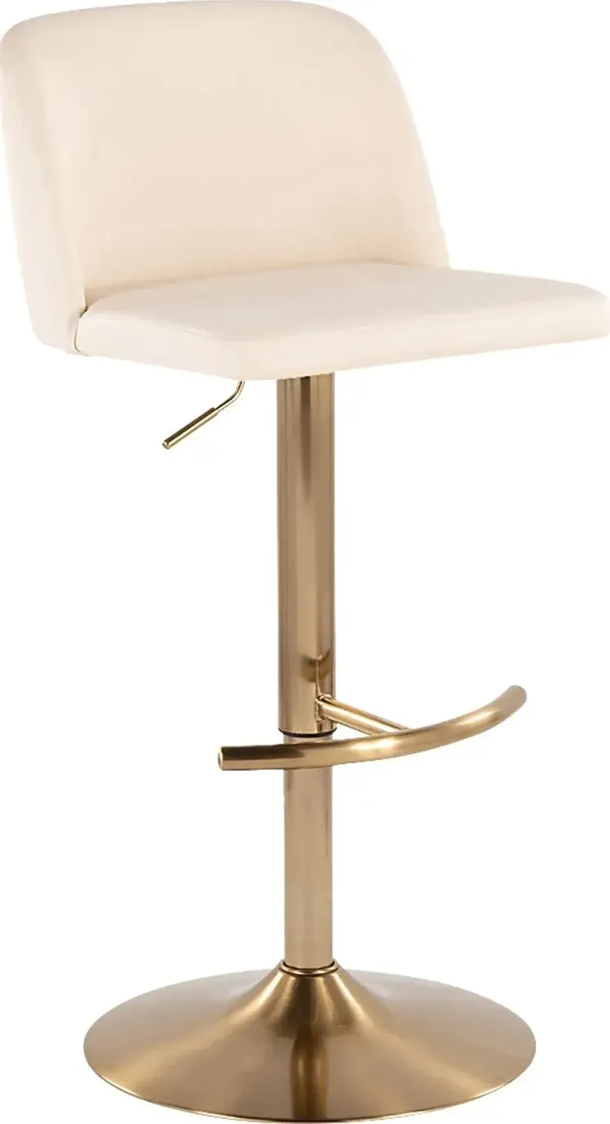 Clyo XV Cream Adjustable Barstool, Set of 2