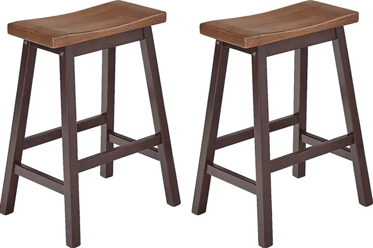 Keasey Brown Counter Stool, Set of 2