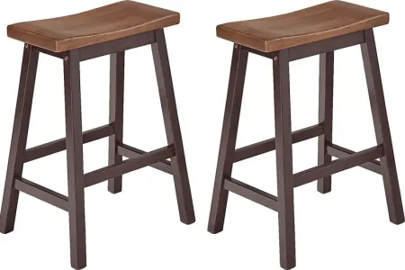 Keasey Brown Counter Stool, Set of 2