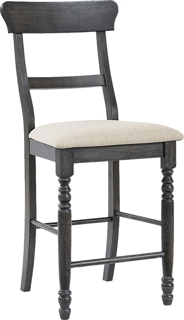 Willamina Black Counter Stool, Set of 2