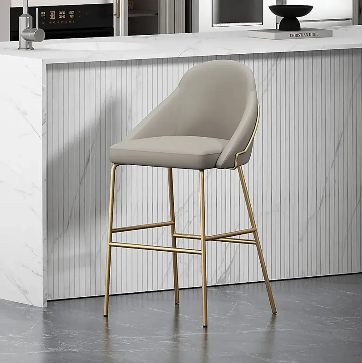 Acewalk II Gray Barstool