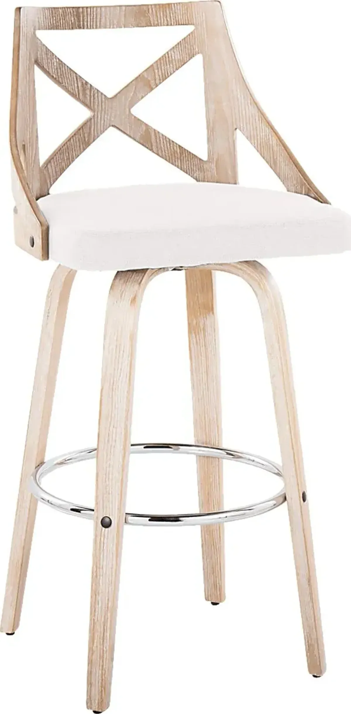 Hasbrouck III Cream Swivel Barstool, Set of 2