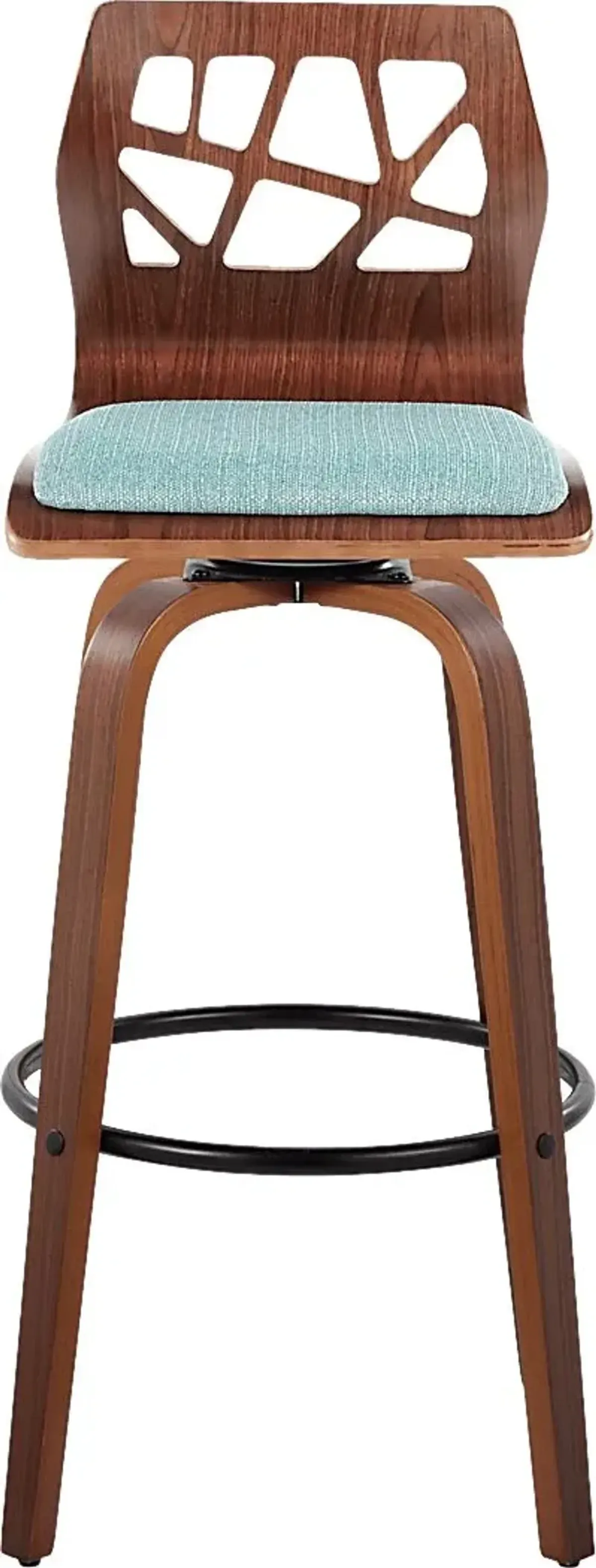 Watsonia Teal Swivel Barstool, Set of 2