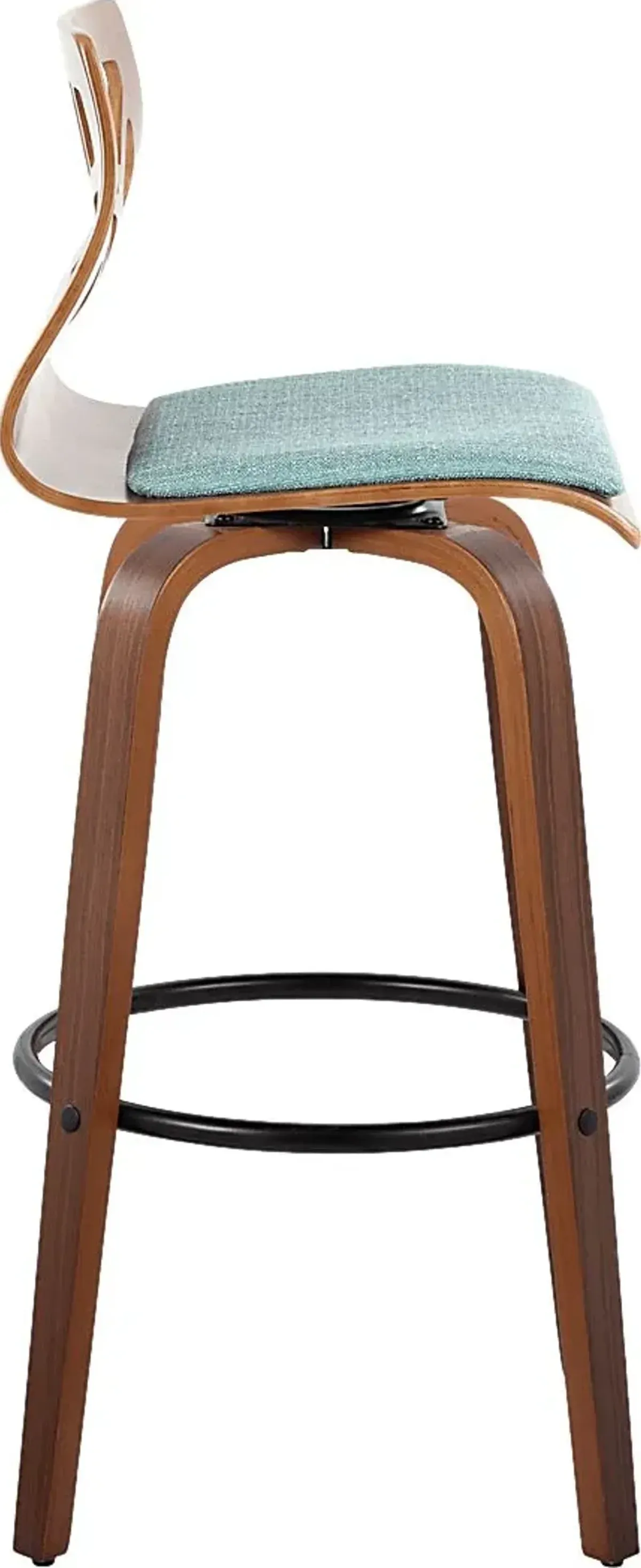 Watsonia Teal Swivel Barstool, Set of 2