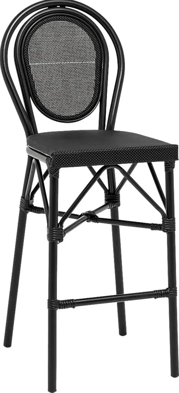 Gately Black Barstool