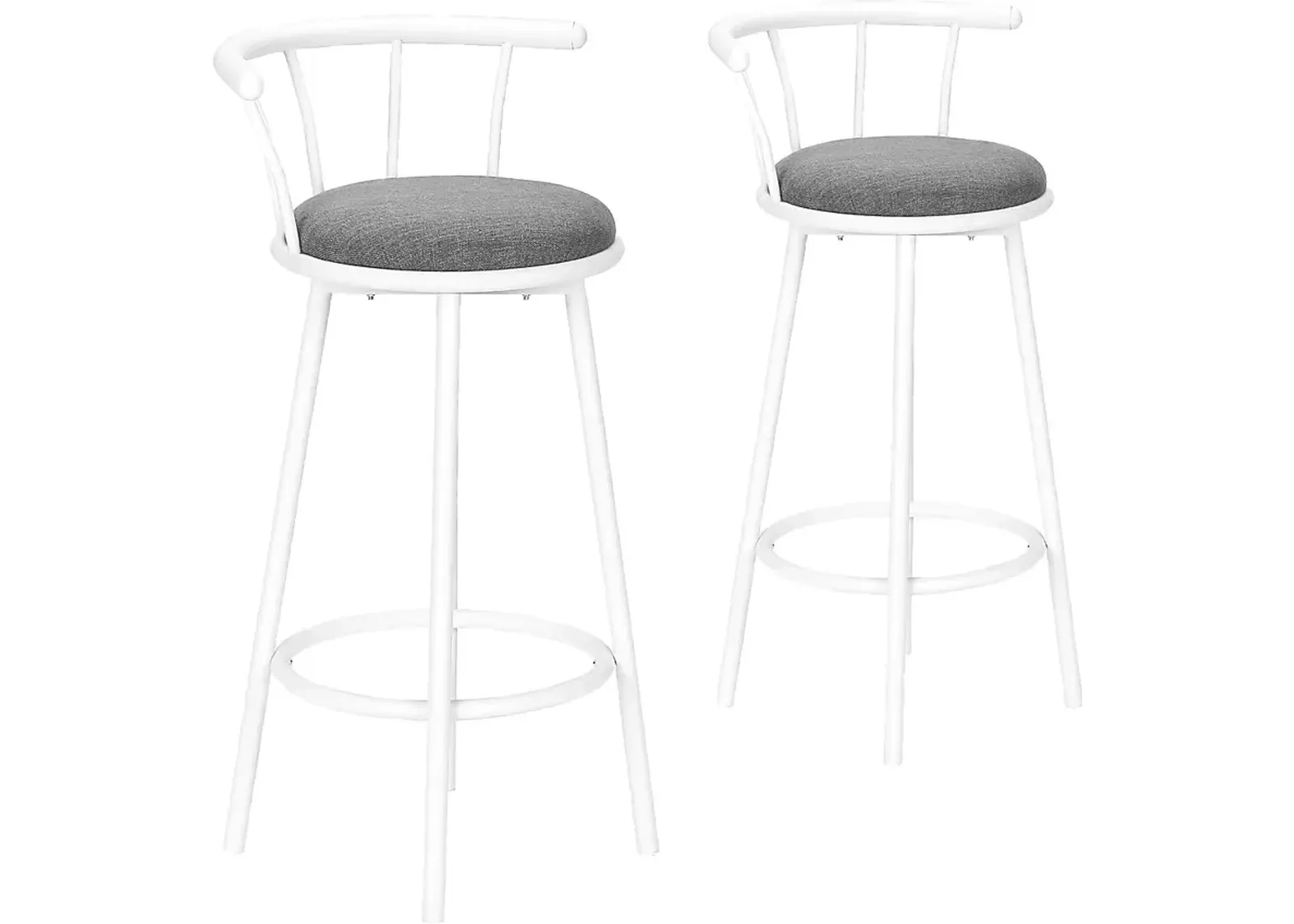 Sesslie Gray Swivel Barstool, Set of 2