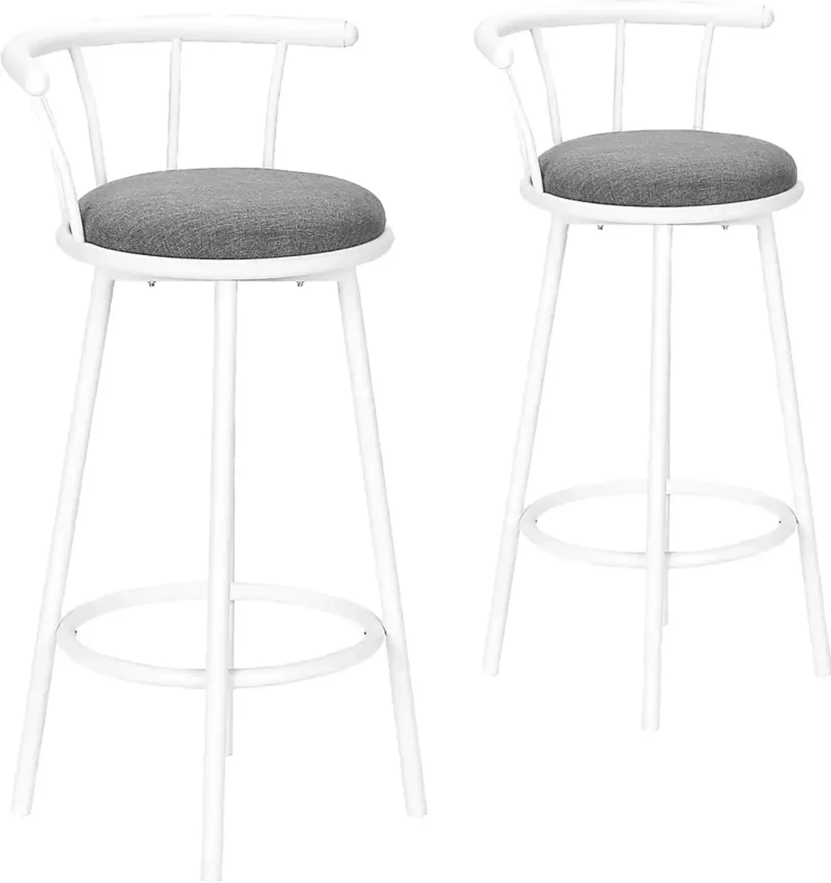 Sesslie Gray Swivel Barstool, Set of 2