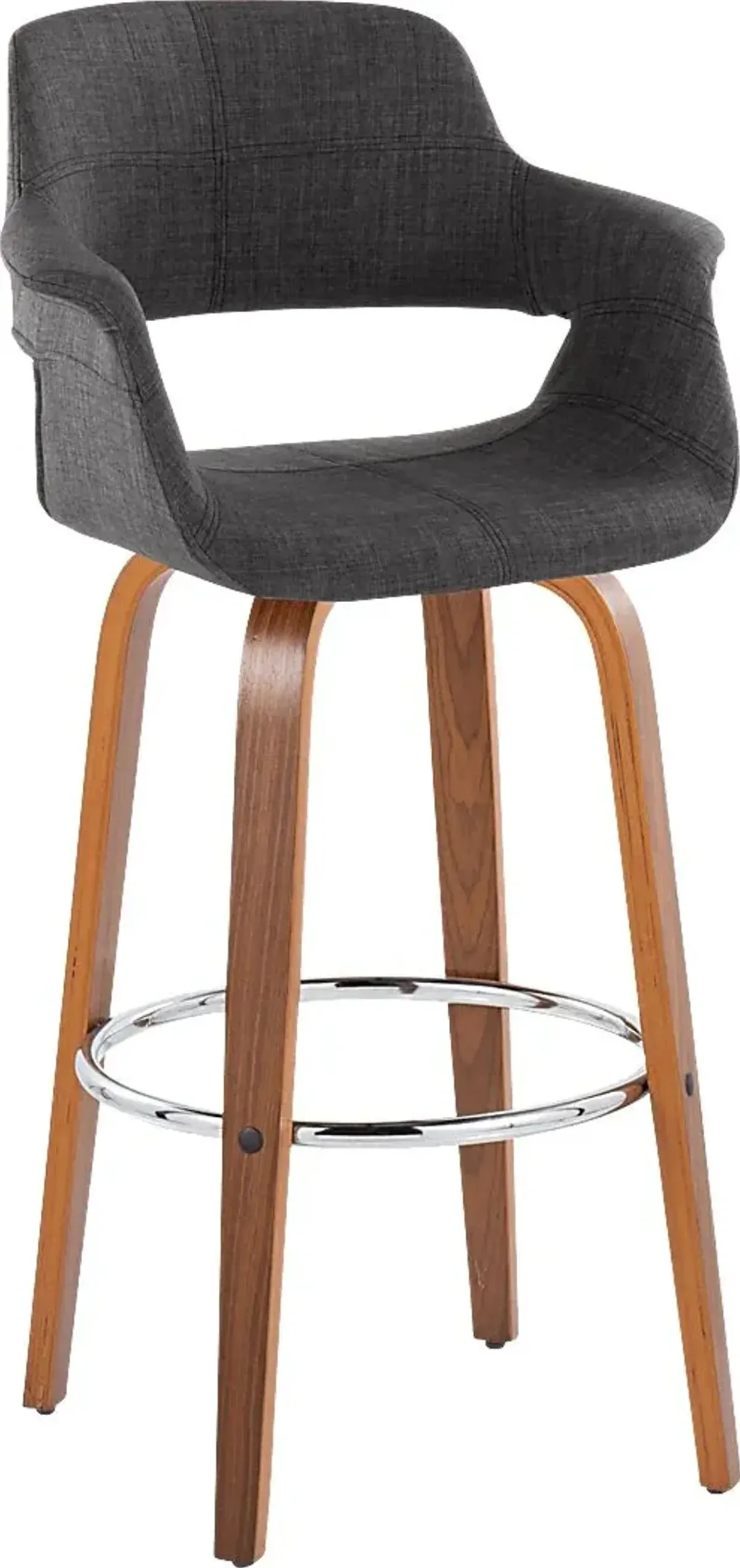 Lafanette VI Blue Swivel Barstool, Set of 2