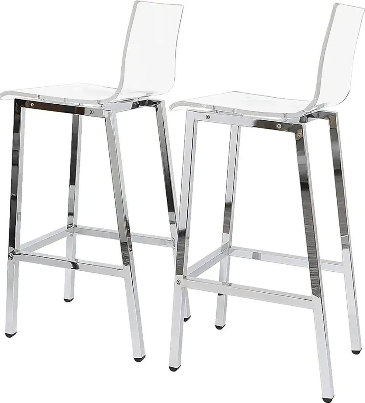Dixato Chrome Bar Stool, Set of 2