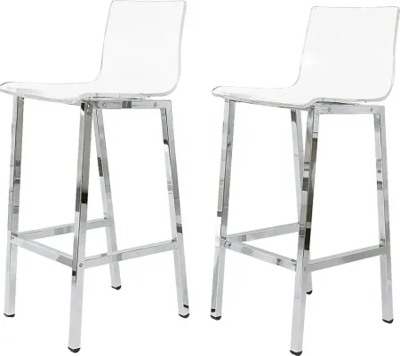 Dixato Chrome Bar Stool, Set of 2