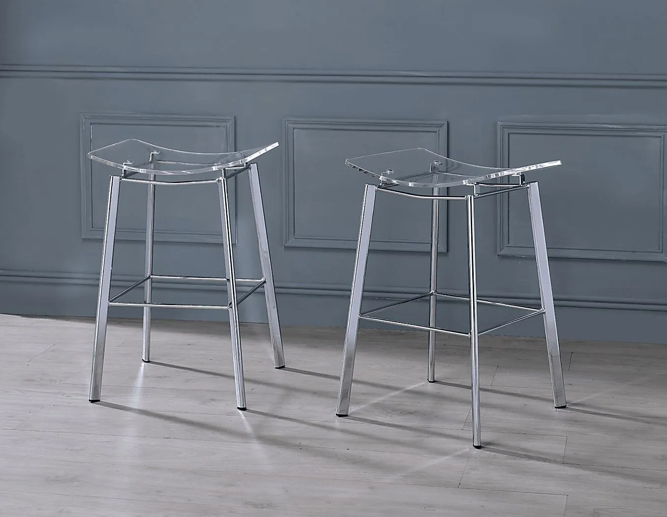 Belriban Chrome Bar Stool, Set of 2