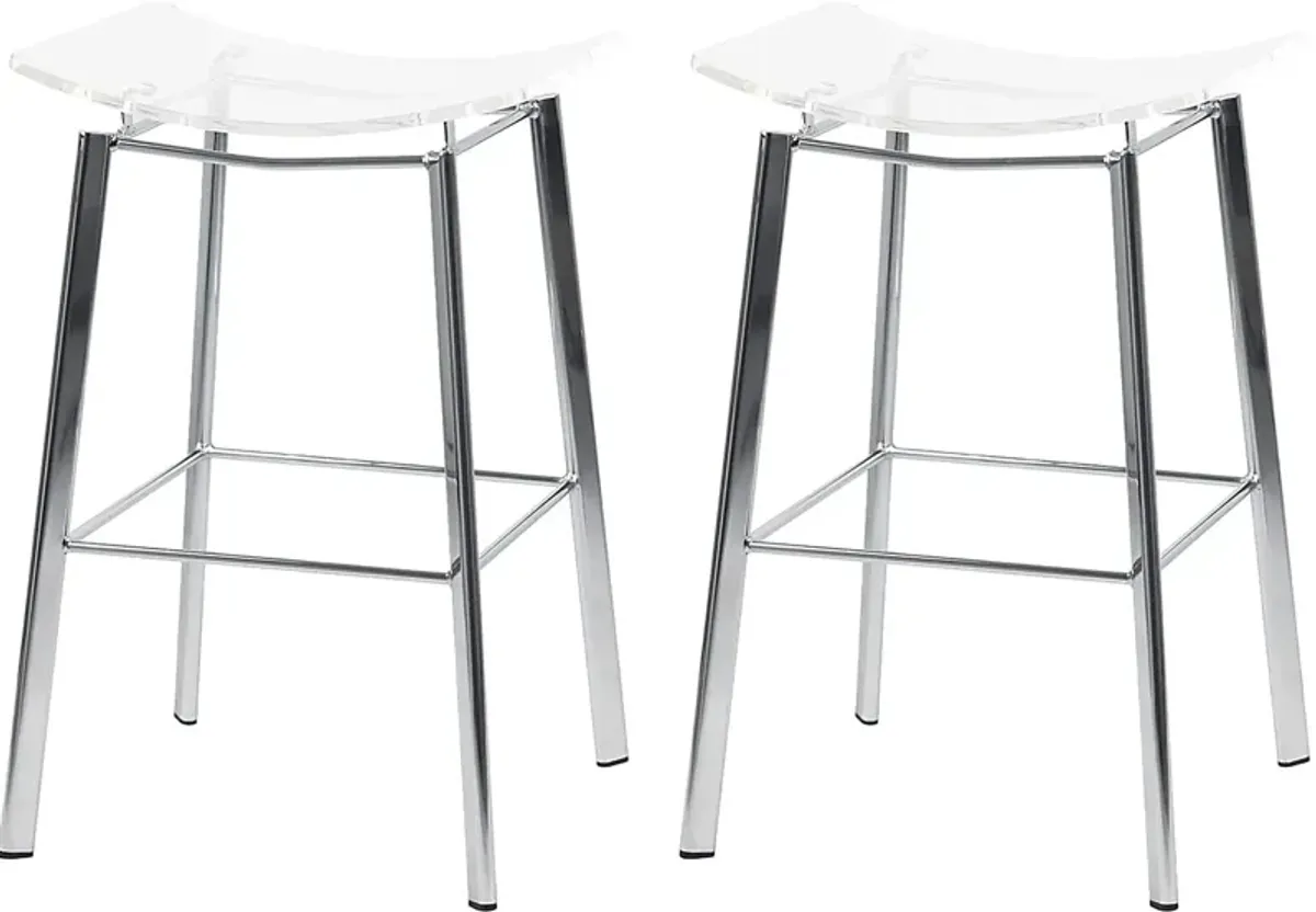 Belriban Chrome Bar Stool, Set of 2