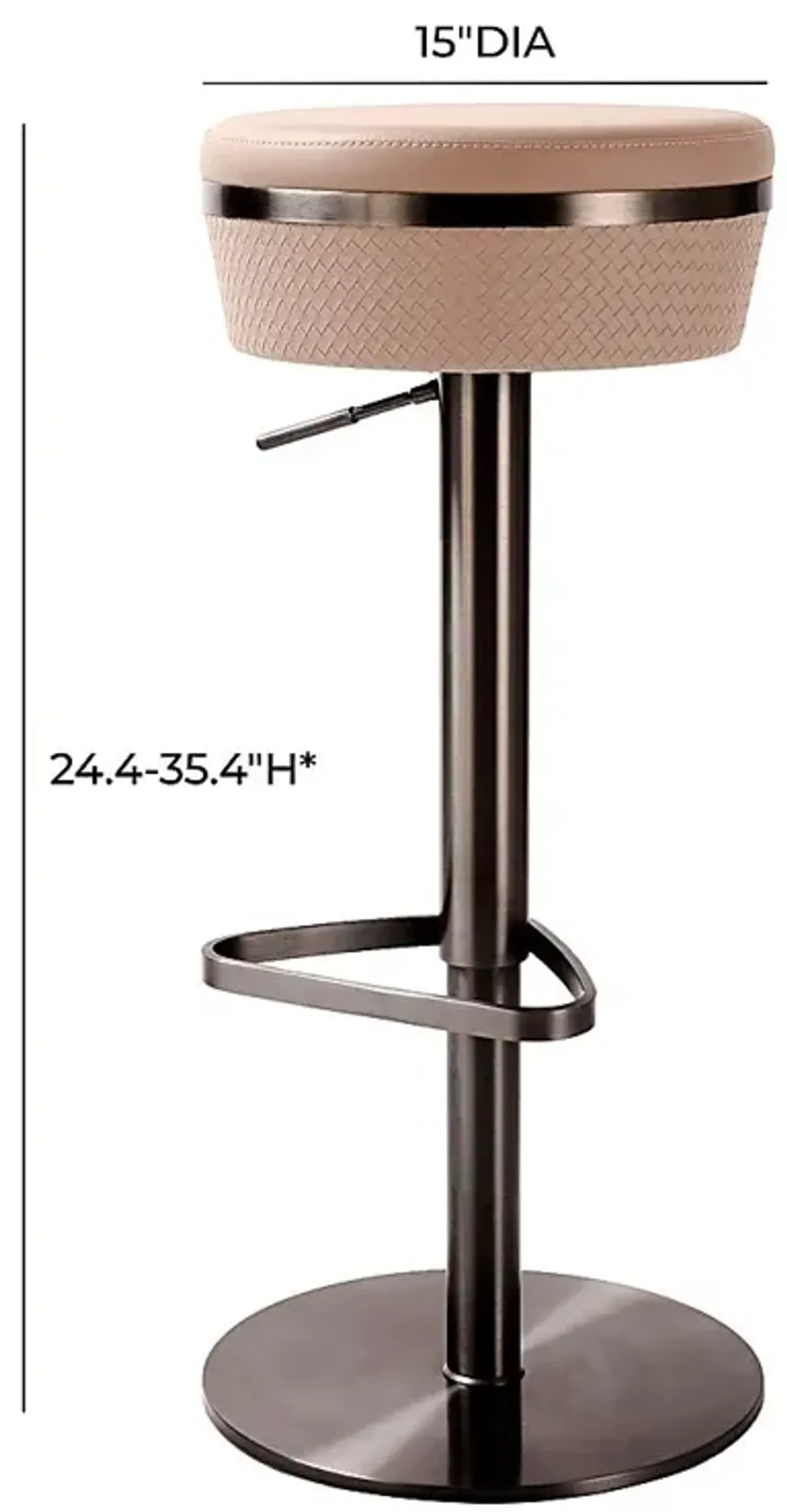 Nocumi Beige Adjustable Barstool