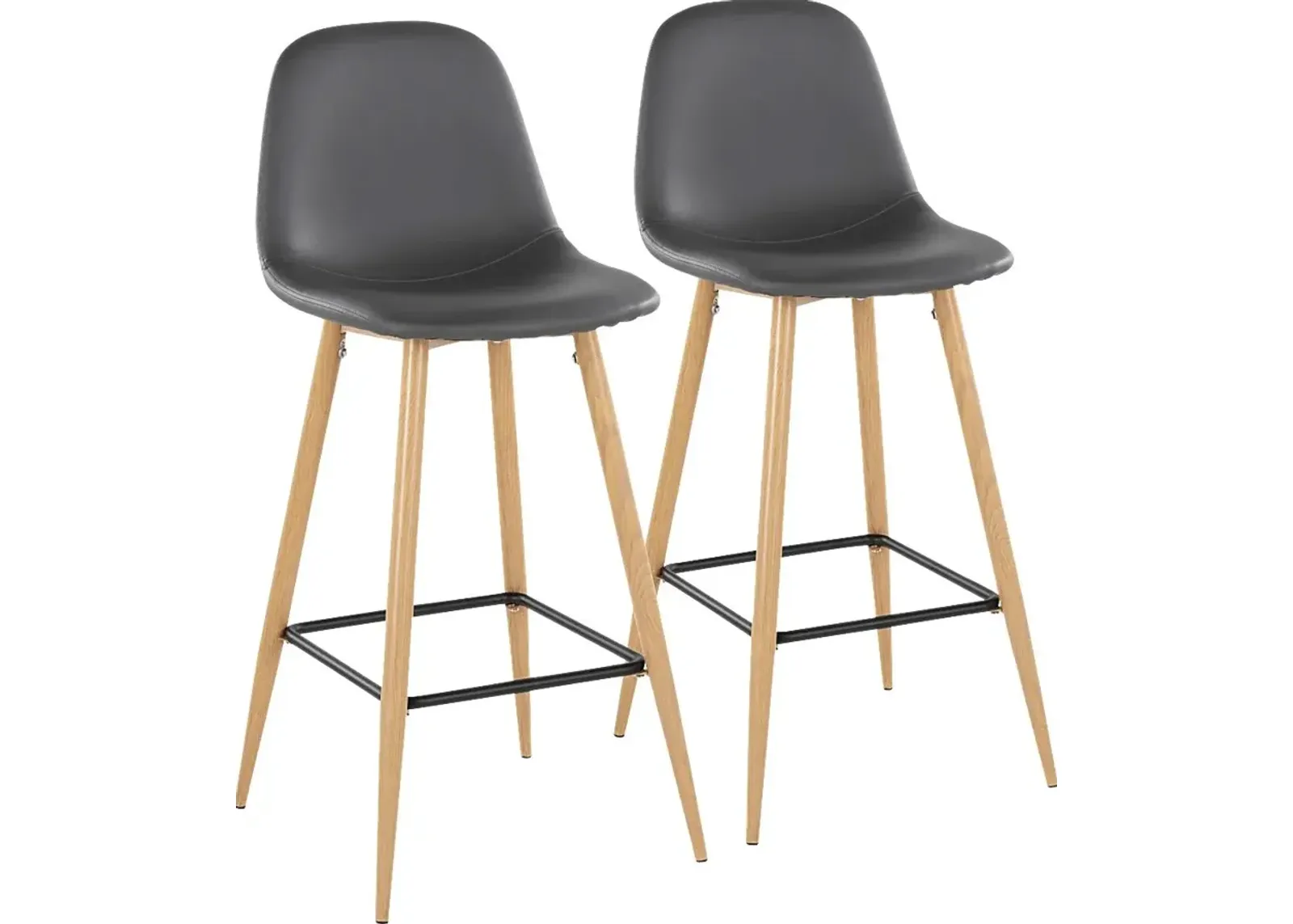 Faye Lane II Gray Barstool, Set of 2