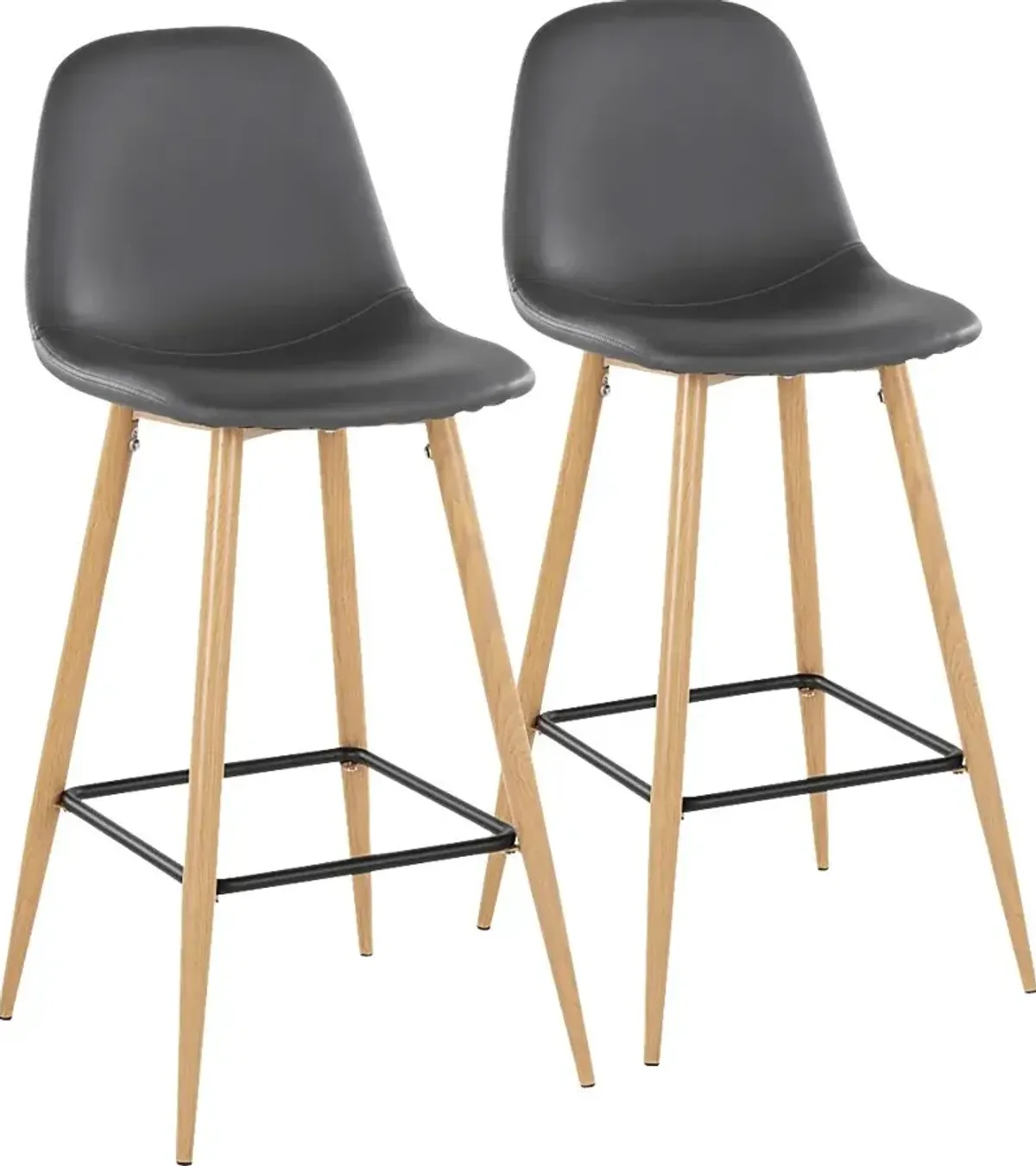 Faye Lane II Gray Barstool, Set of 2