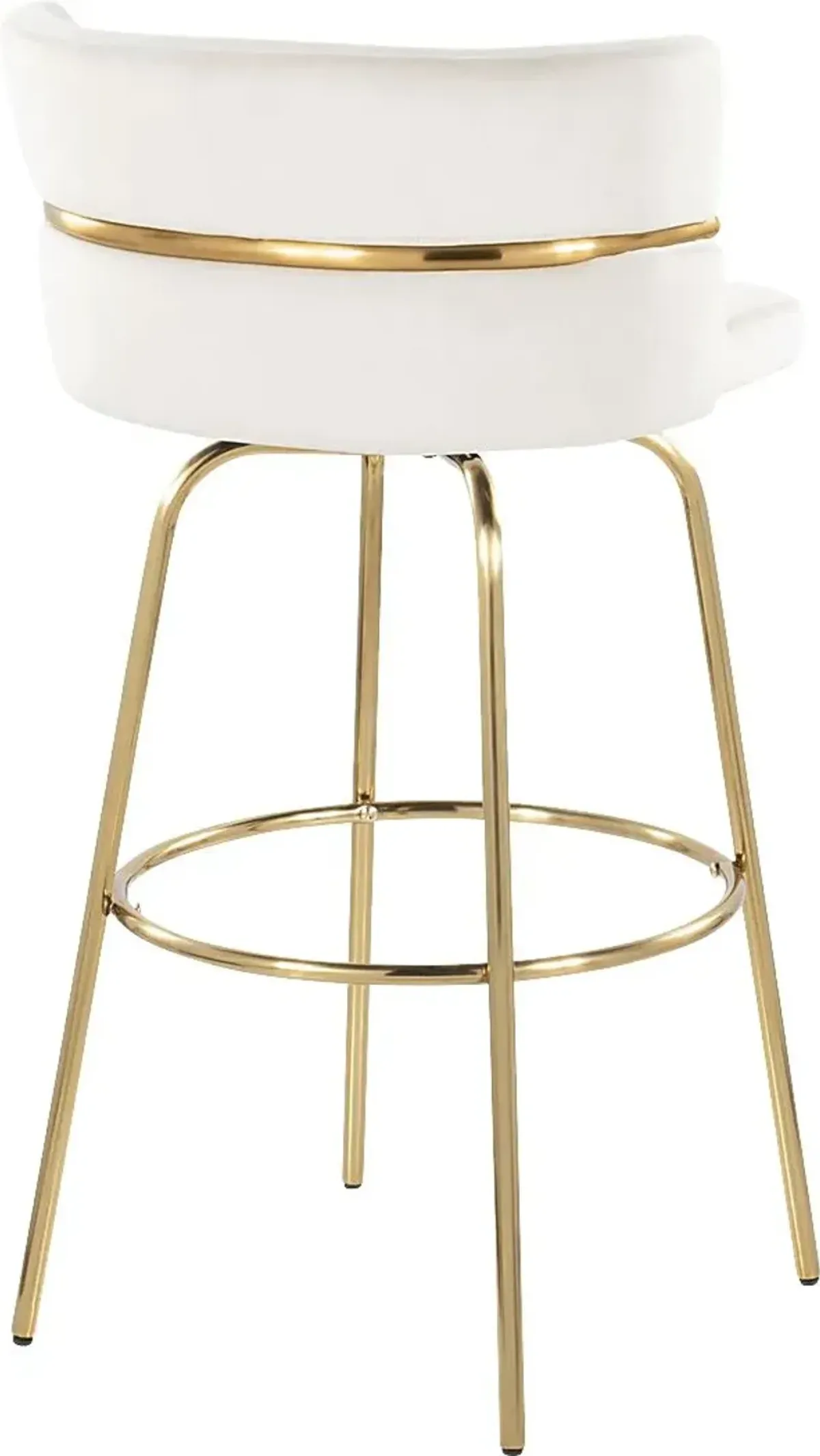 Percivale III Cream Swivel Barstool, Set of 2