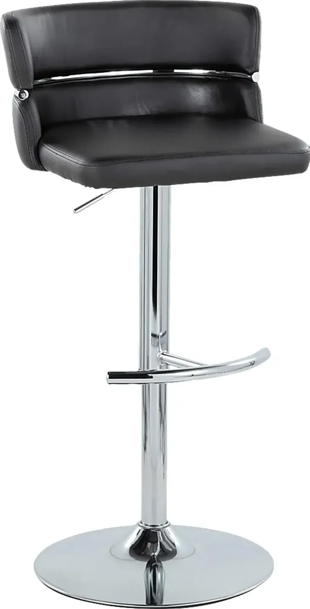 Percivale IV Black Adjustable Barstool, Set of 2