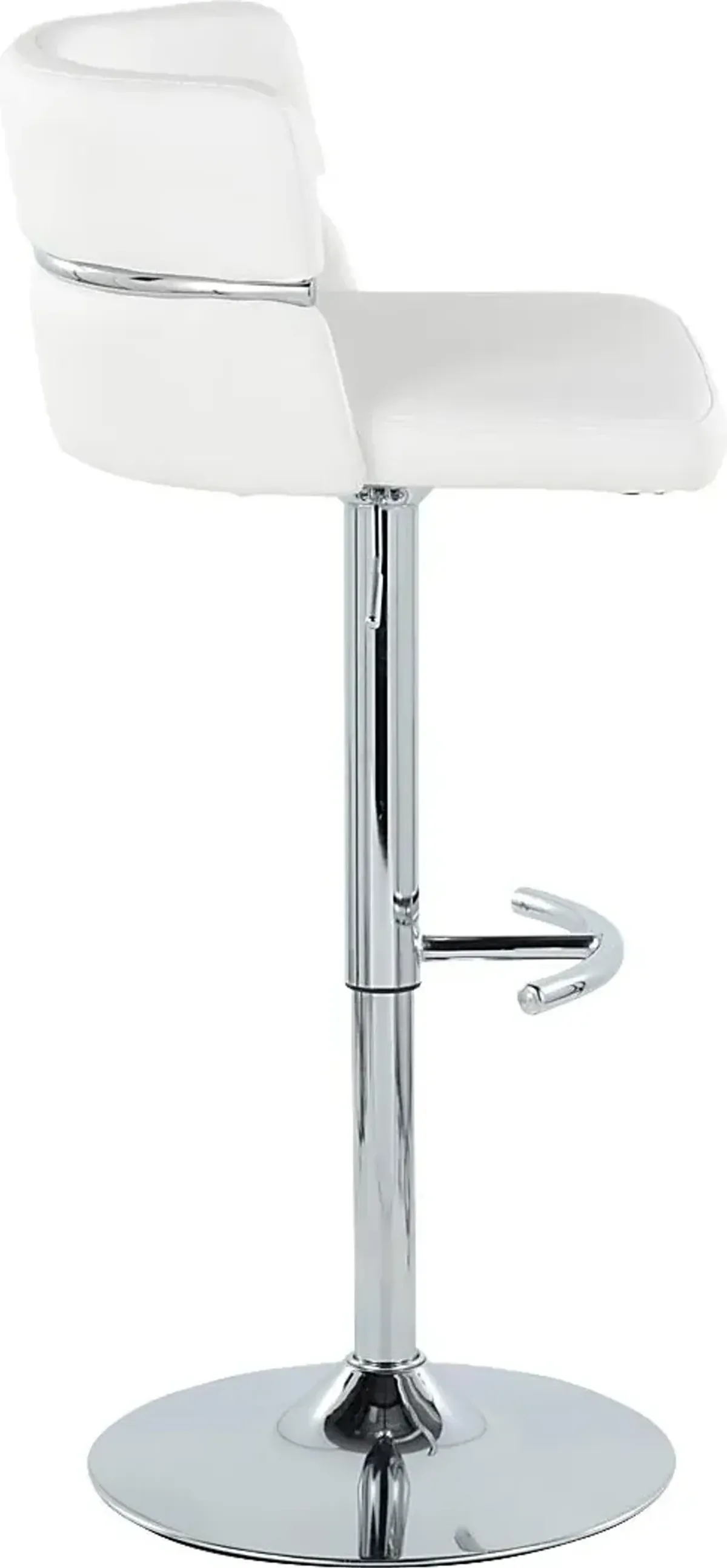Percivale IV White Adjustable Barstool, Set of 2