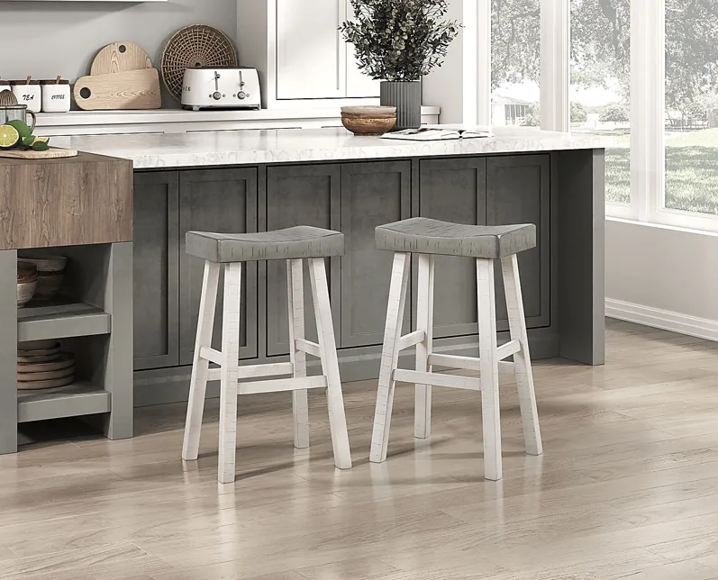 Mcewen Gray Bar Stool, Set of 2