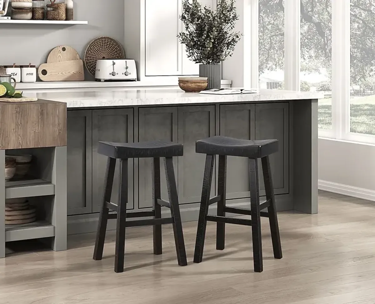 Mcewen Black Bar Stool, Set of 2