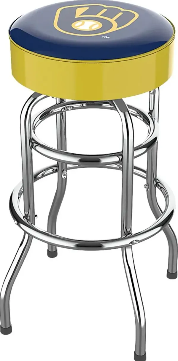 Milwaukee Brewers Yellow Barstool