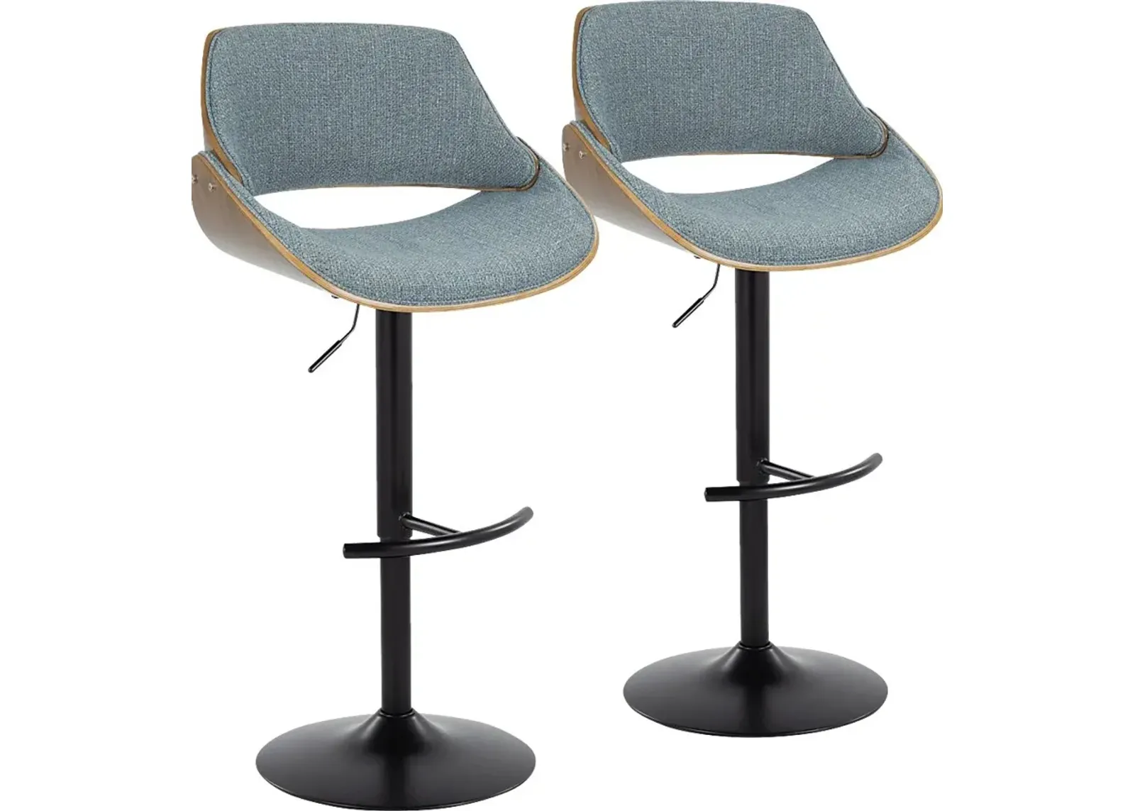 Torlina III Blue Adjustable Barstool, Set of 2