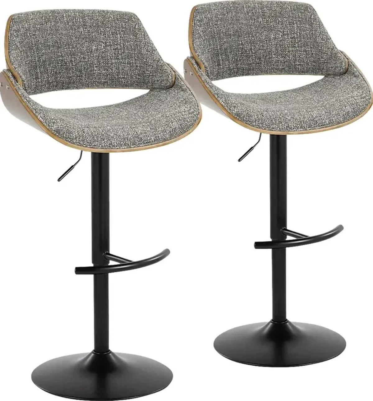 Torlina III Gray Adjustable Barstool, Set of 2