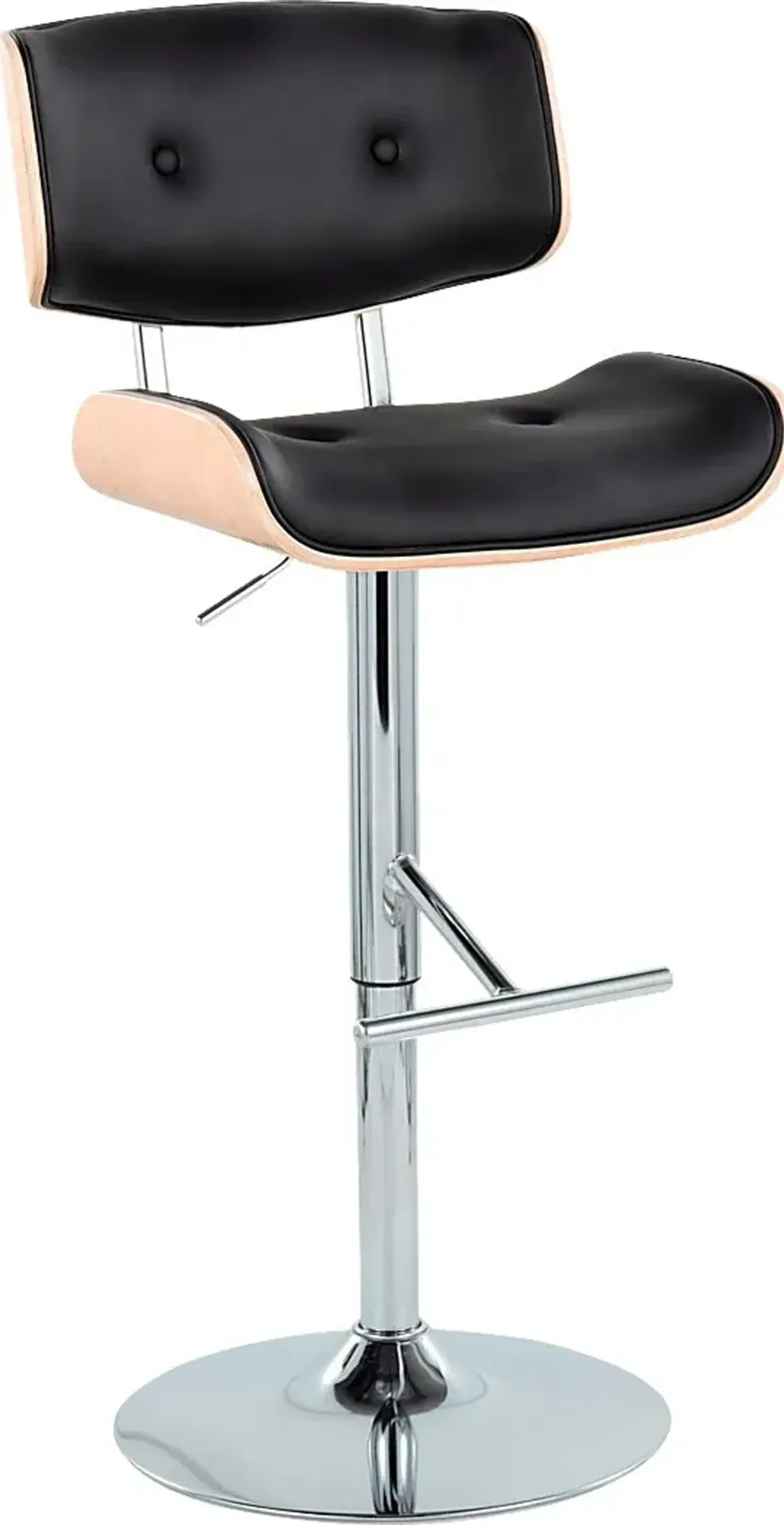 Tesshire III Black Adjustable Barstool, Set of 2