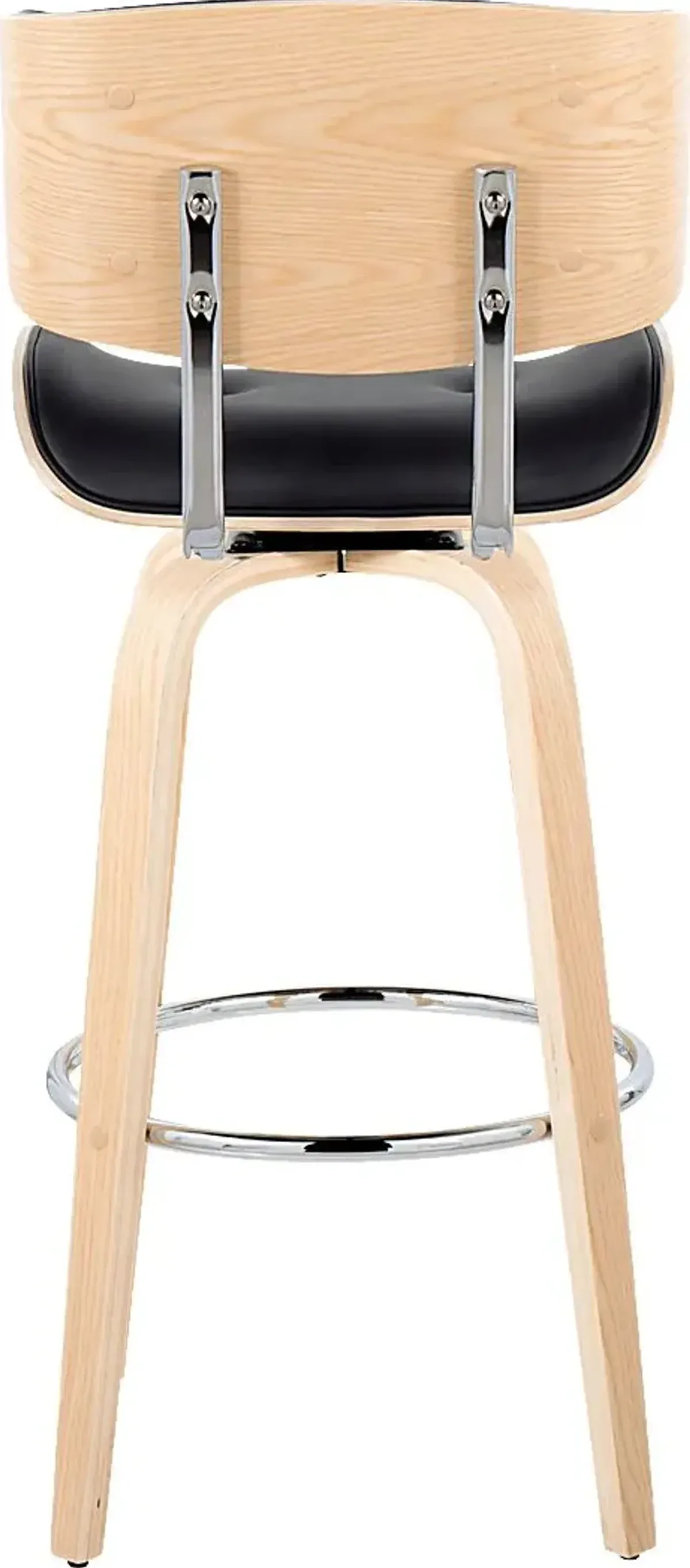 Tesshire IV Black Swivel Barstool, Set of 2