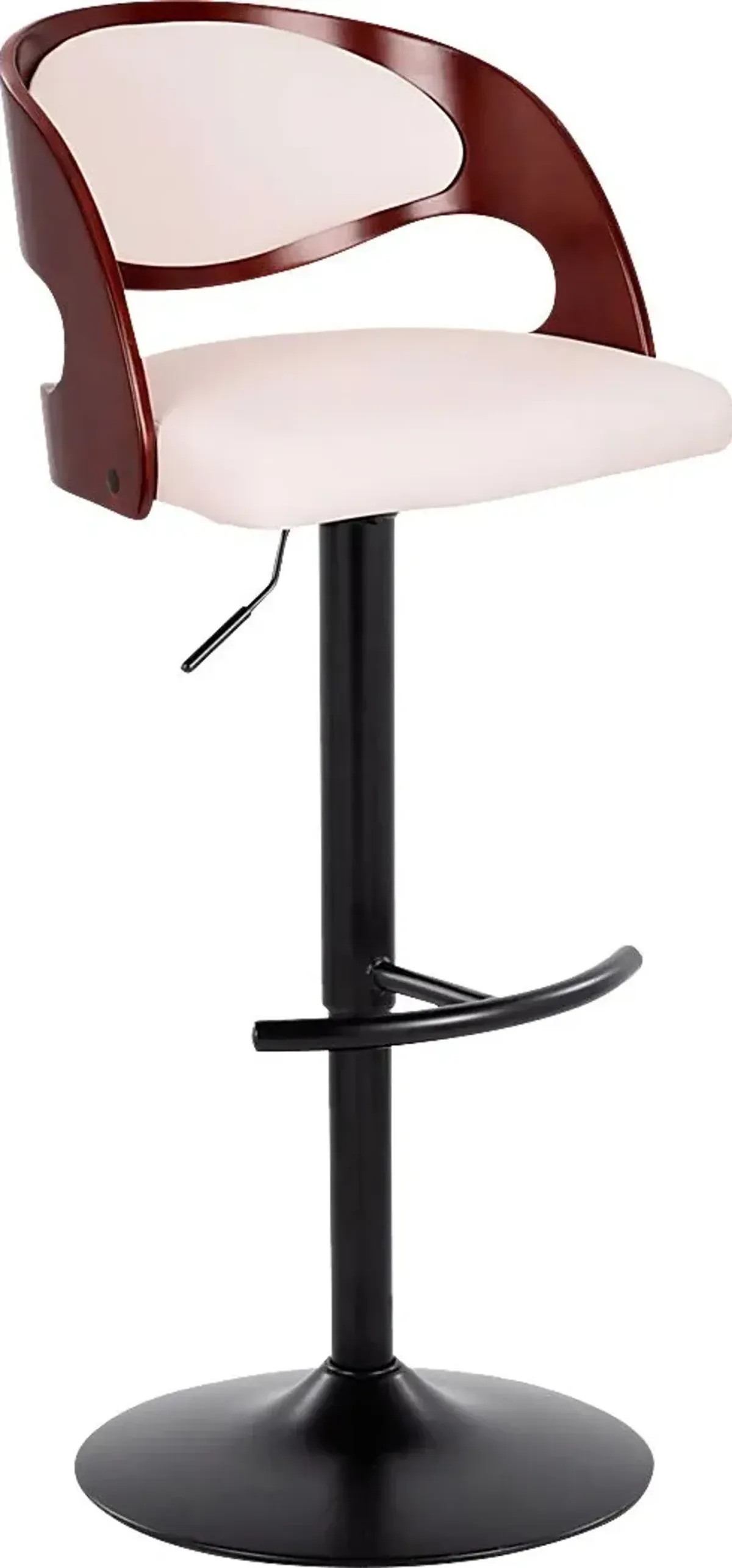 Tescord III White Adjustable Barstool, Set of 2