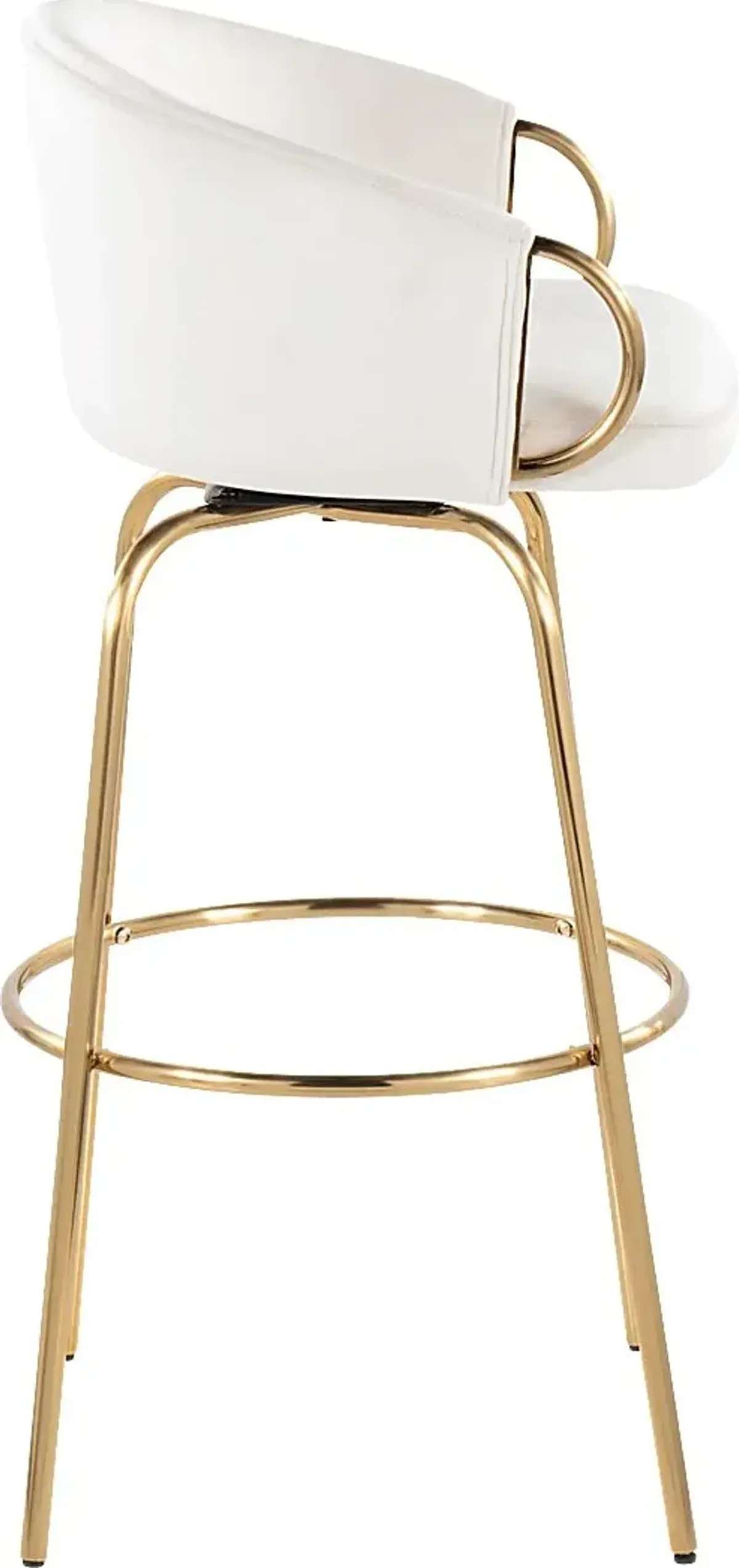 Amarante Cream Swivel Barstool, Set of 2