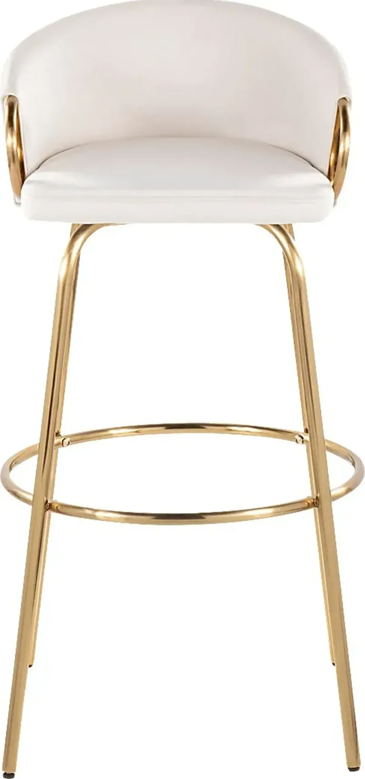 Amarante Cream Swivel Barstool, Set of 2