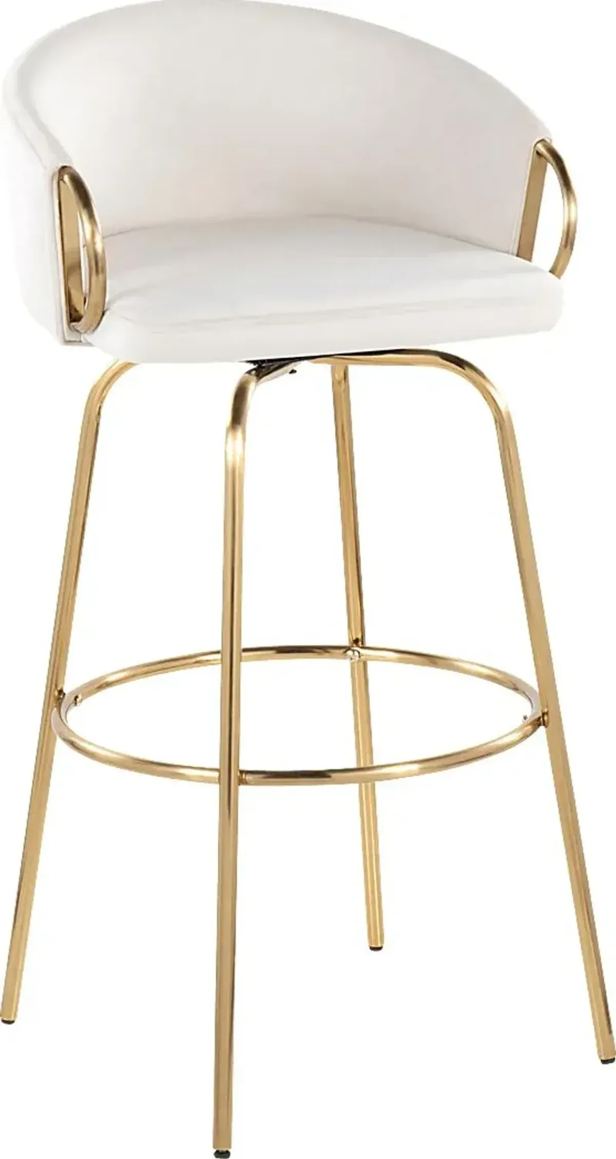 Amarante Cream Swivel Barstool, Set of 2