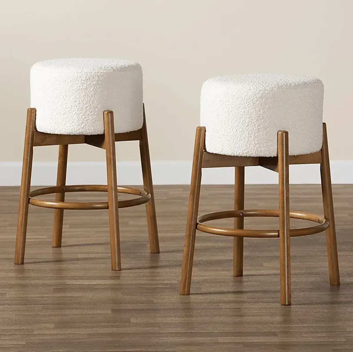 Clebourne Cream Barstool, Set of 2