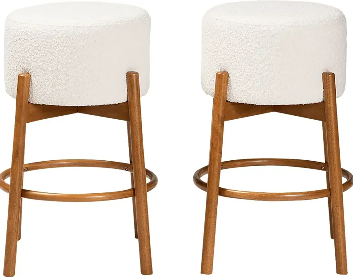 Clebourne Cream Barstool, Set of 2