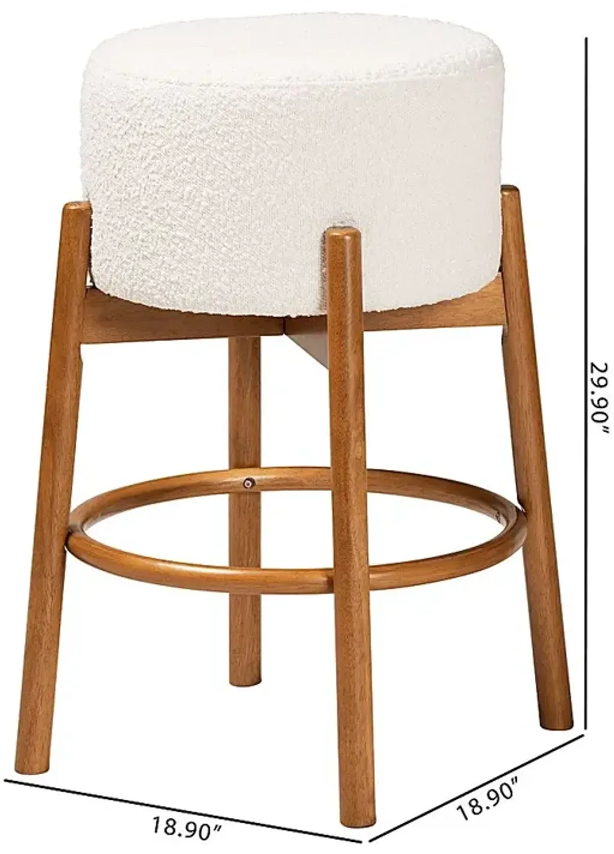 Clebourne Cream Barstool, Set of 2