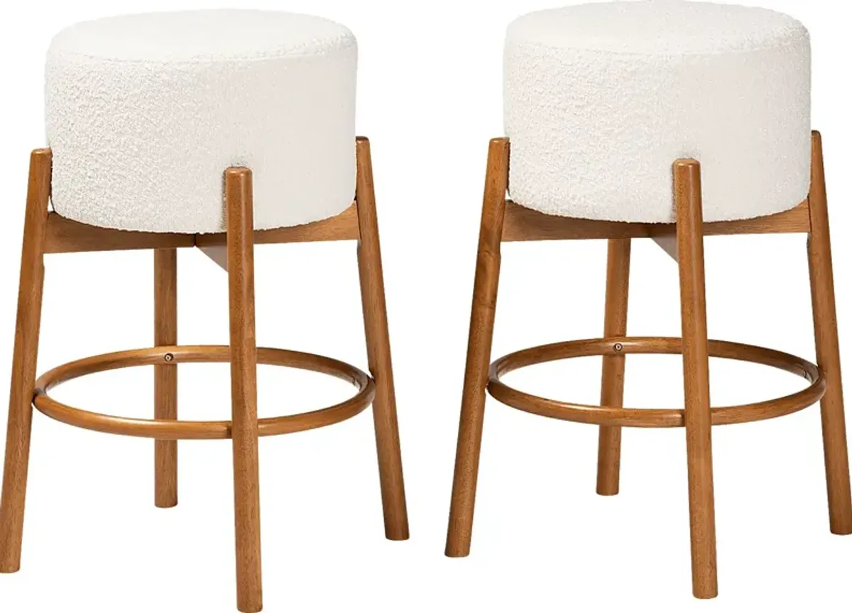 Clebourne Cream Barstool, Set of 2