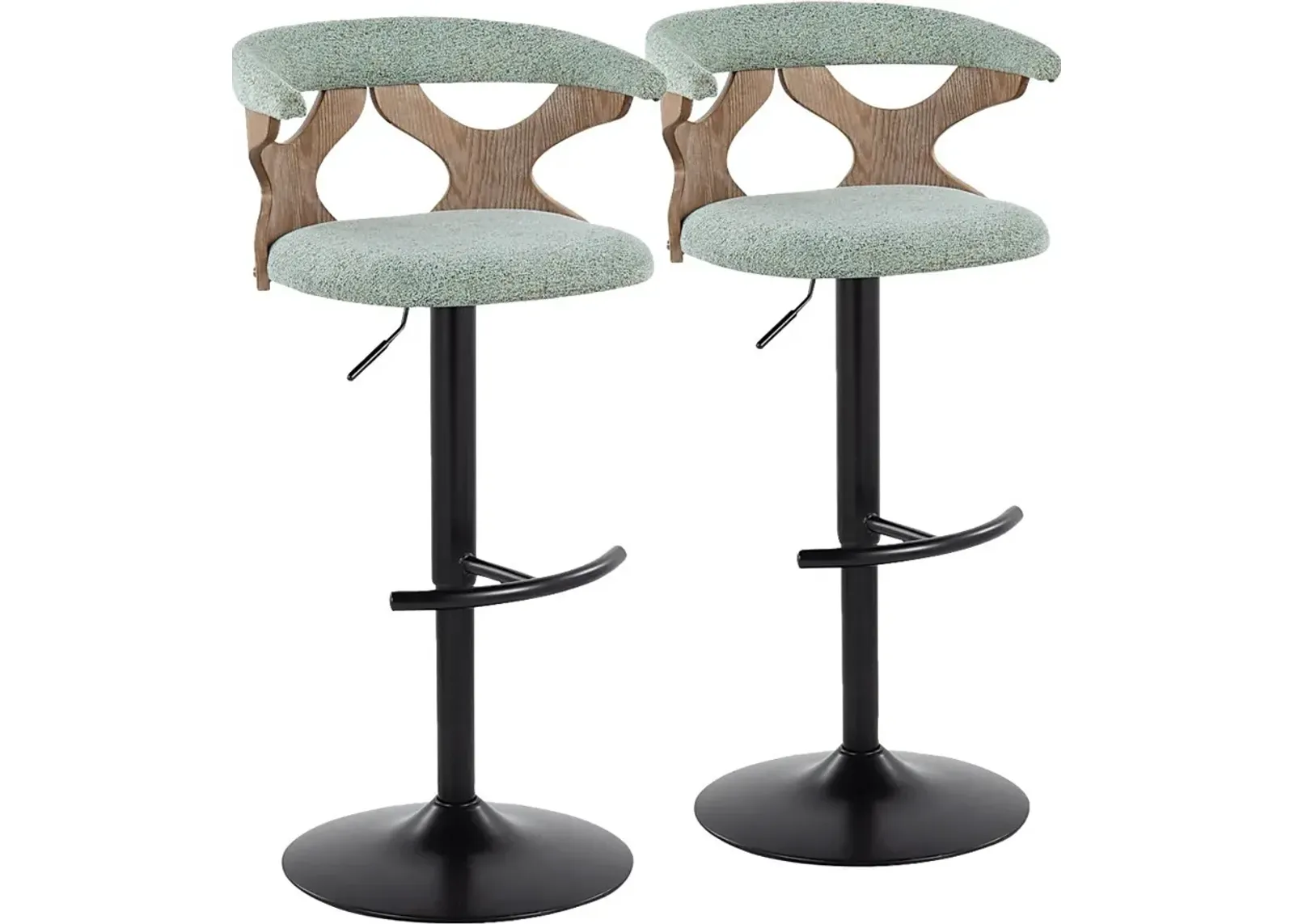 Wyndmoor VI Seafoam Adjustable Barstool, Set of 2