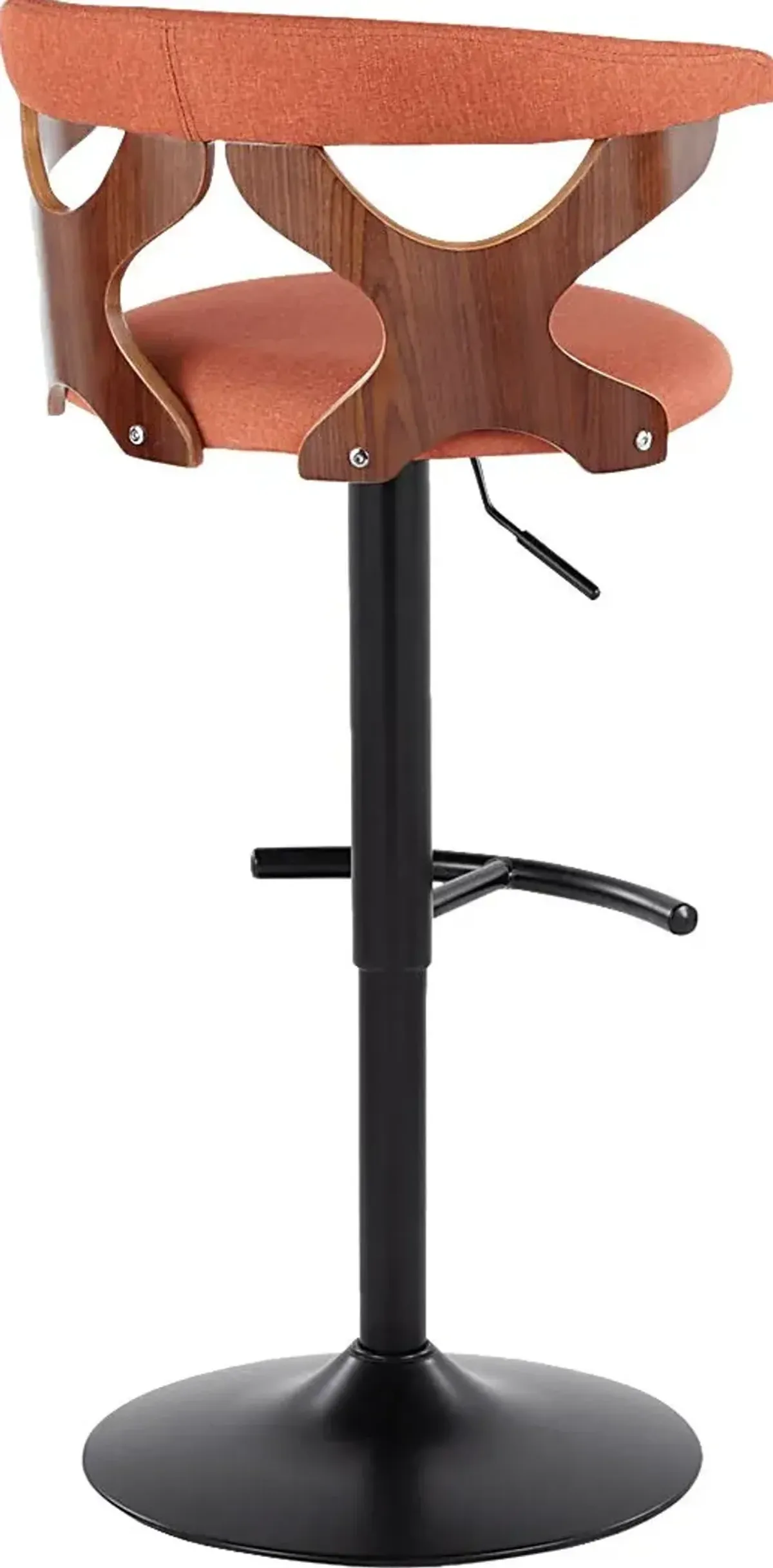 Wyndmoor VIII Orange Adjustable Barstool, Set of 2