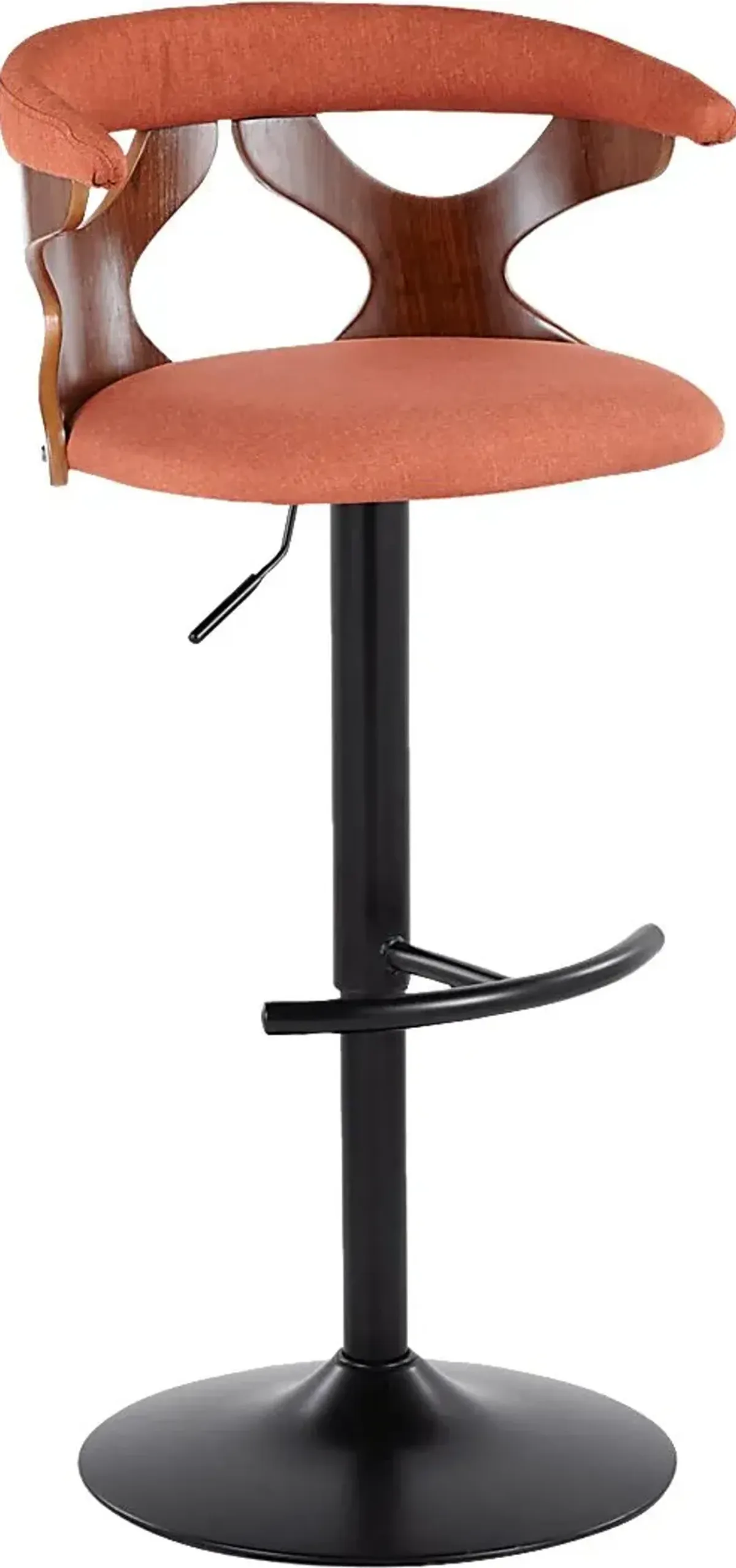 Wyndmoor VIII Orange Adjustable Barstool, Set of 2