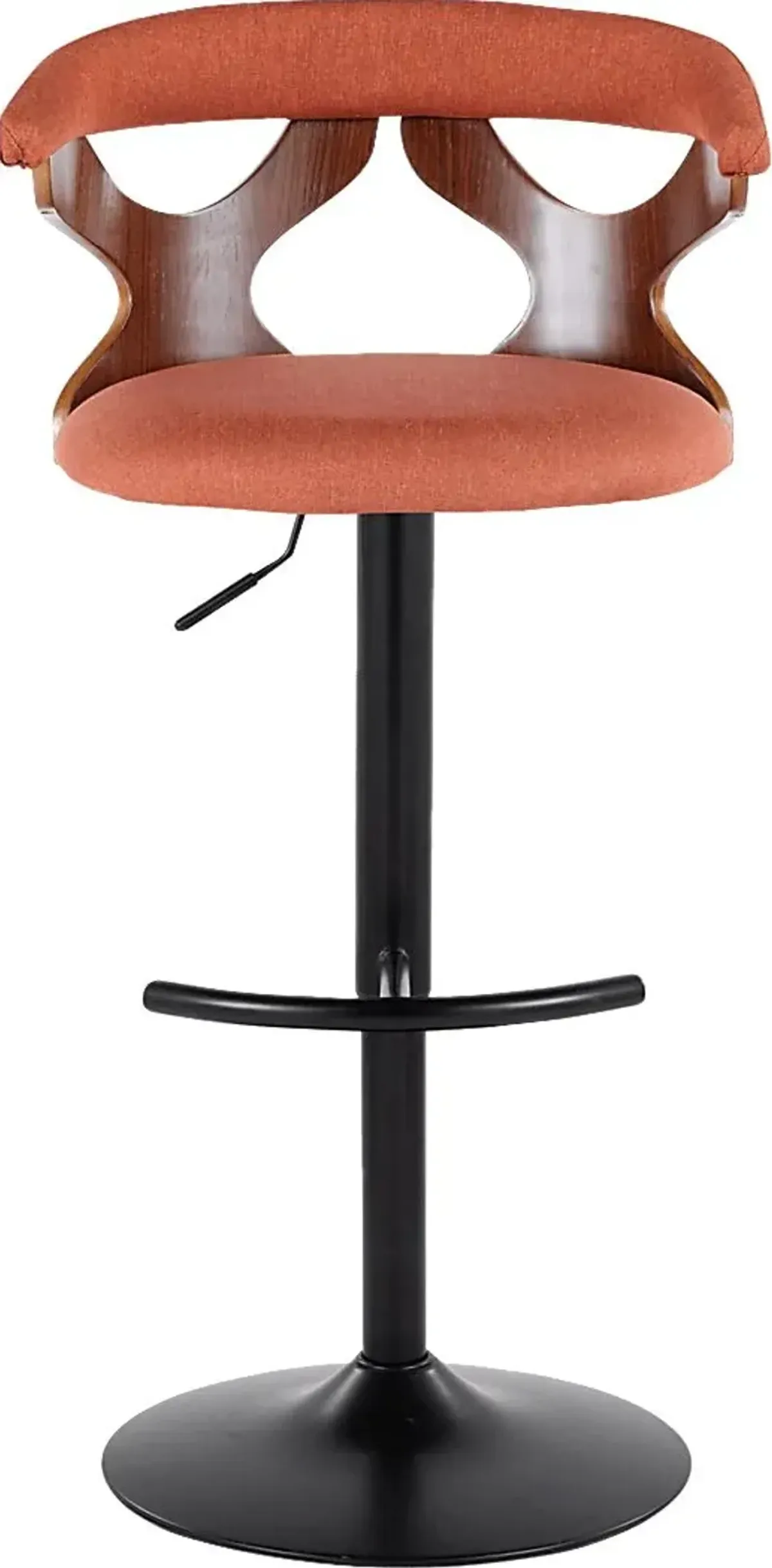 Wyndmoor VIII Orange Adjustable Barstool, Set of 2