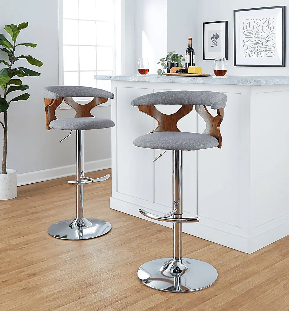 Wyndmoor IX Gray Adjustable Barstool, Set of 2