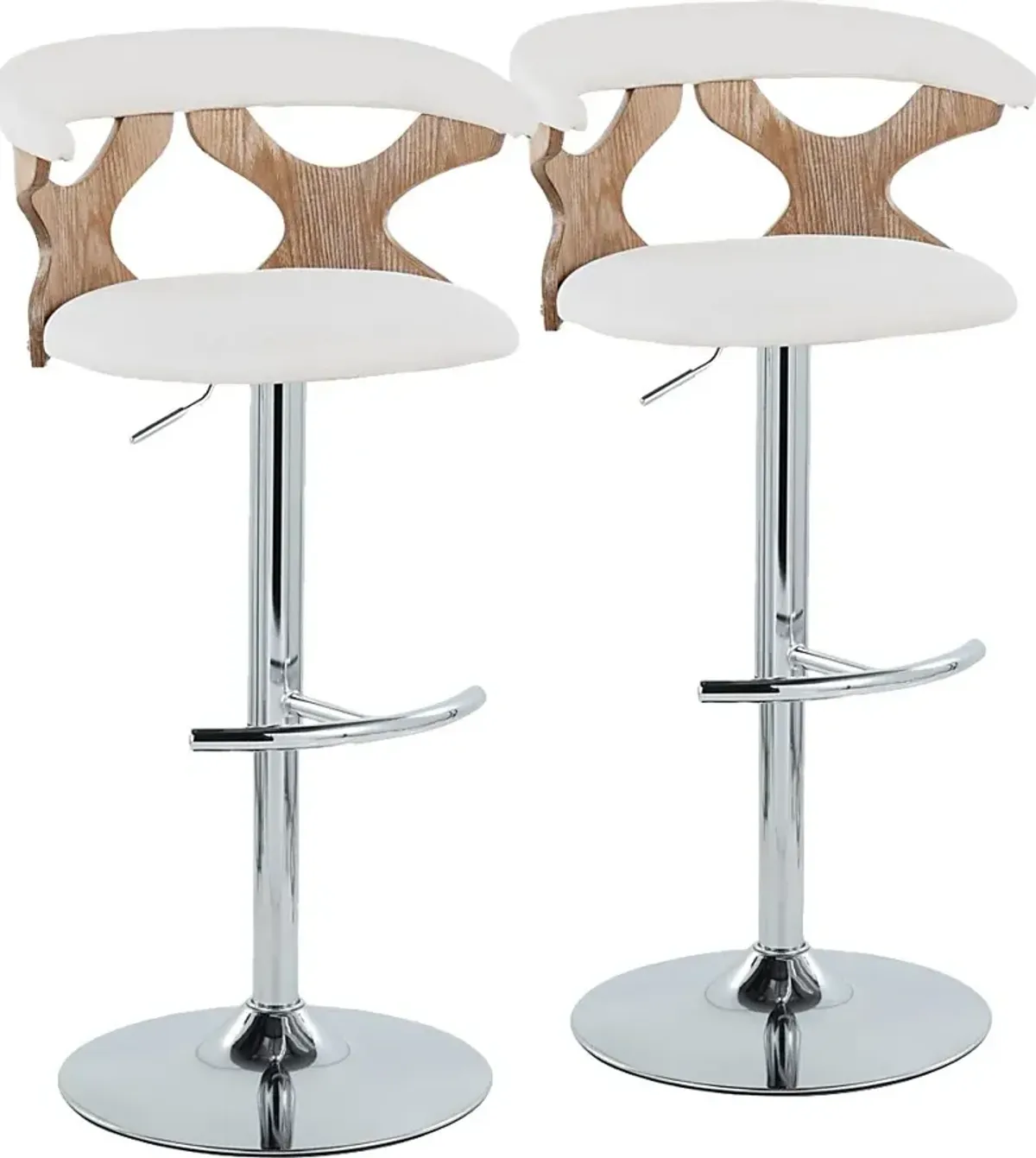 Wyndmoor IX Cream Adjustable Barstool, Set of 2